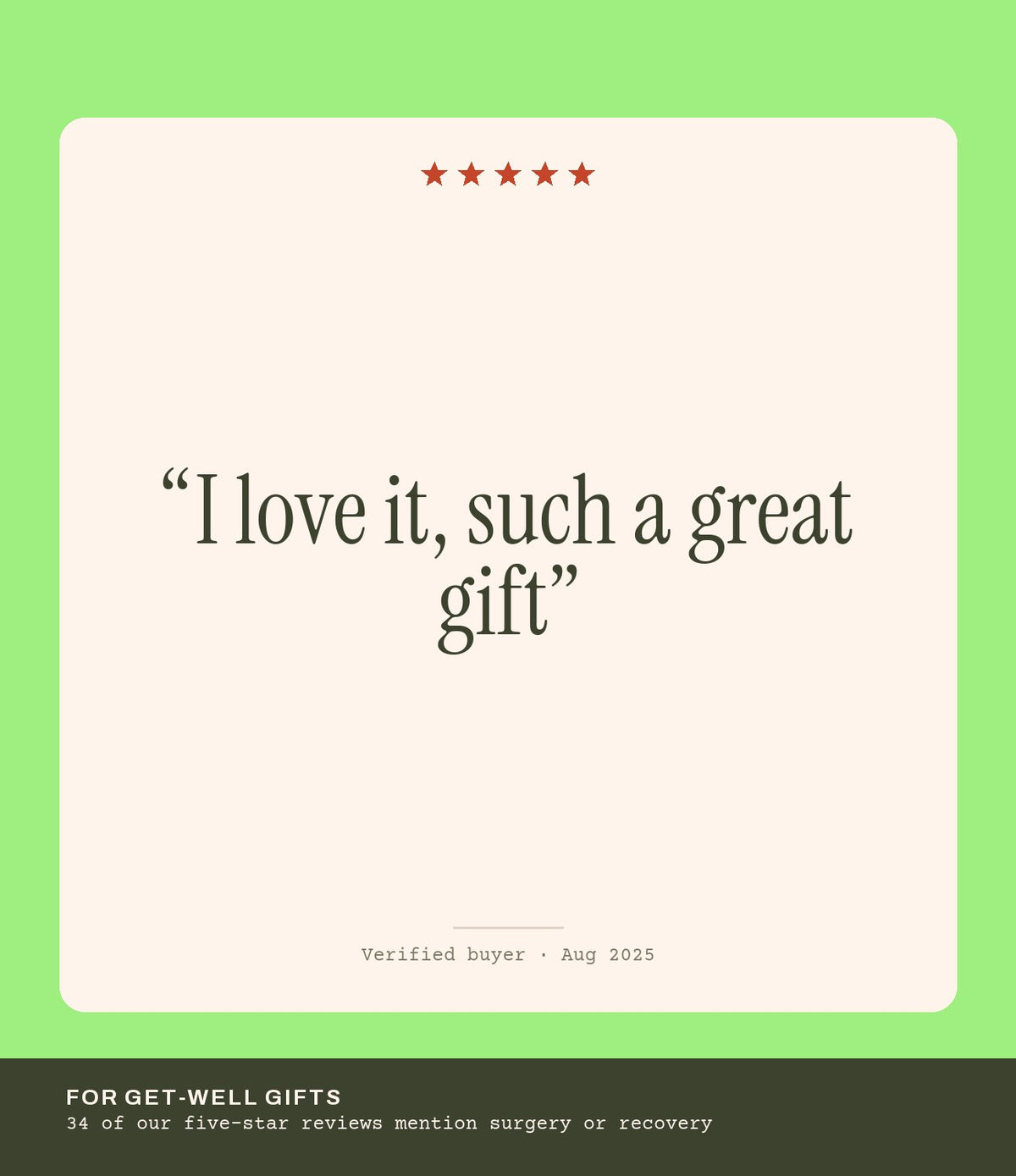Verified buyer review: I love it, such a great gift