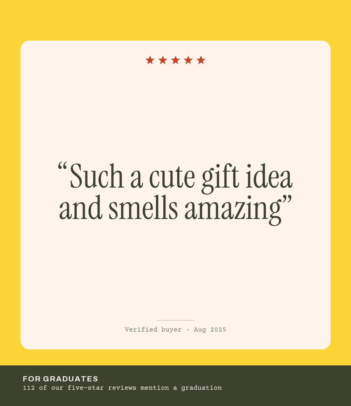 Verified buyer review: Such a cute gift idea and smells amazing