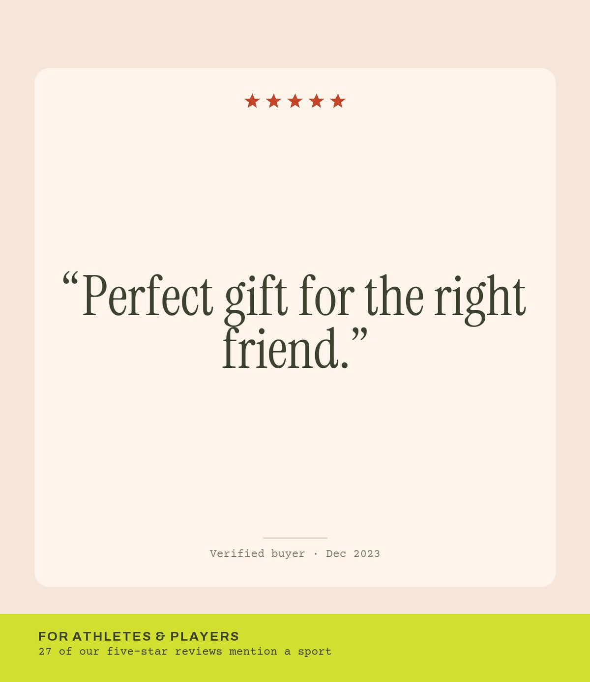 Verified buyer review: Perfect gift for the right friend.