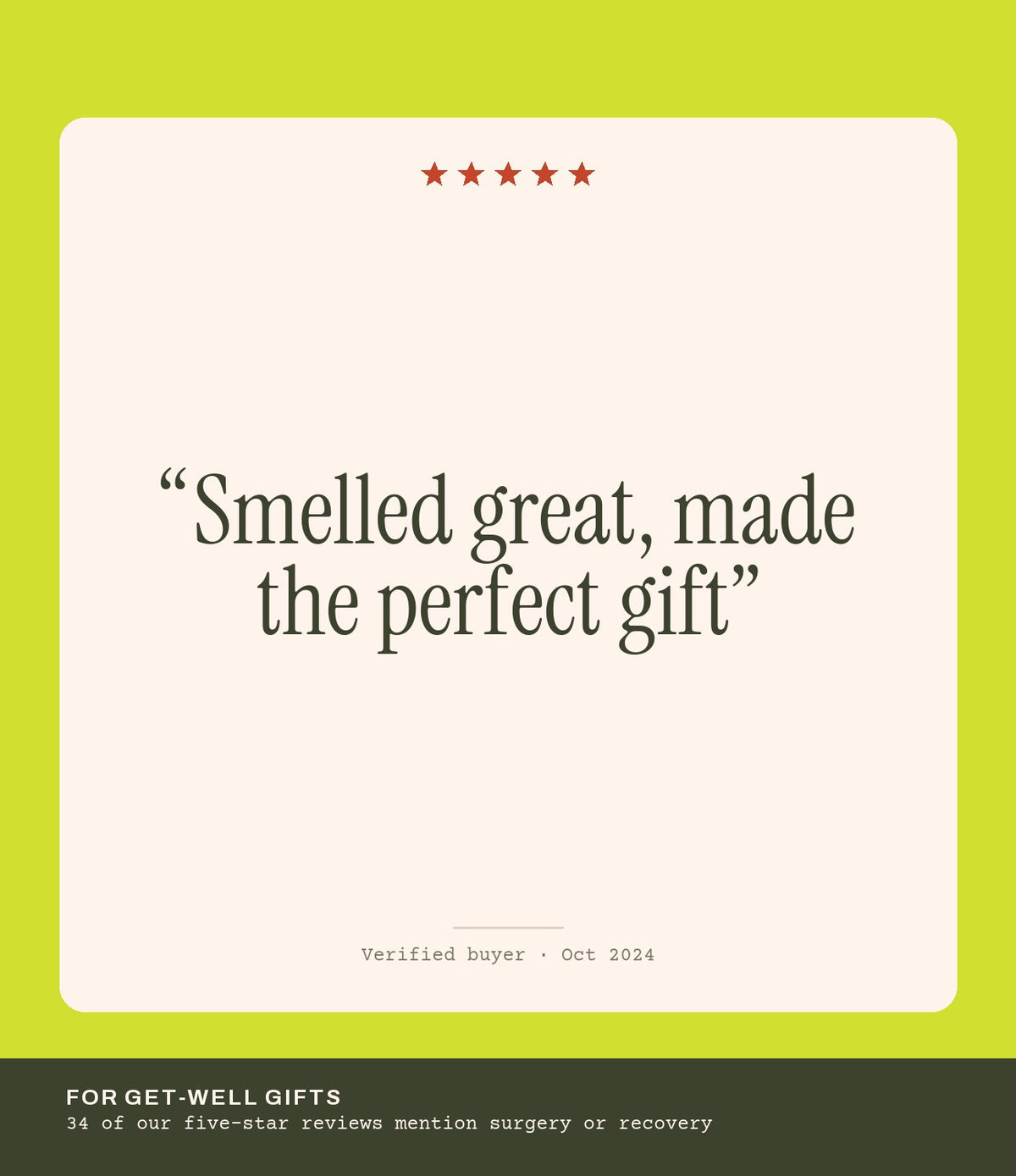 Verified buyer review: Smelled great, made the perfect gift