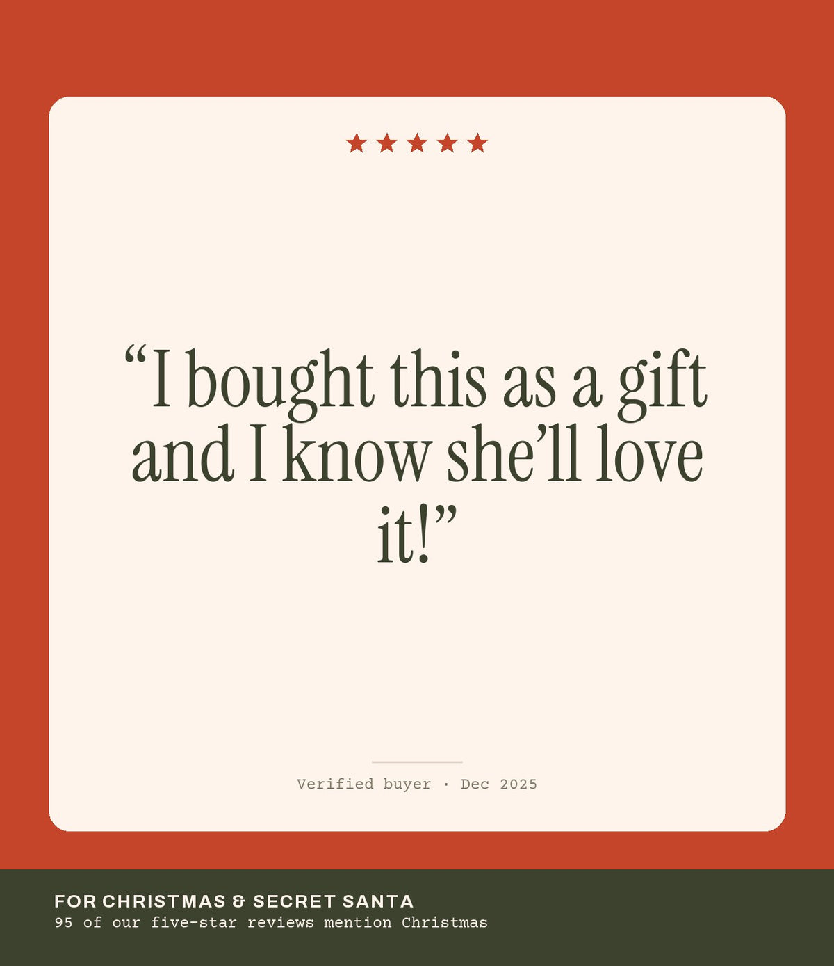 Verified buyer review: I bought this as a gift and I know she’ll love it!