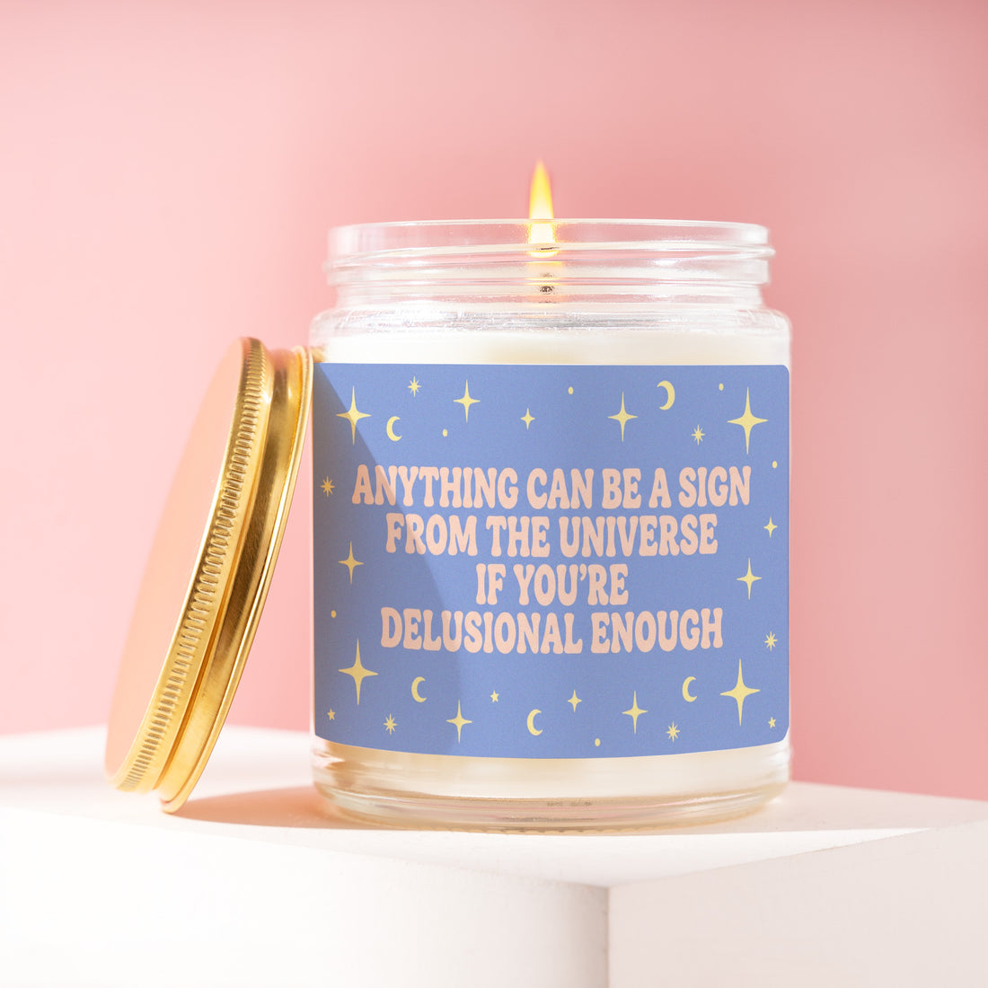 Anything Can Be a Sign from the Universe If You're Delusional Enough Candle, Funny Gift for Her, Bestie Birthday R214