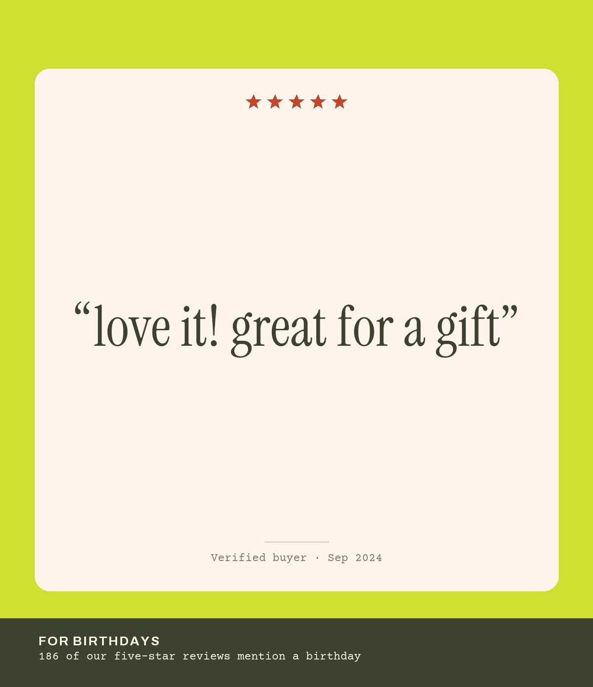 Verified buyer review: love it! great for a gift