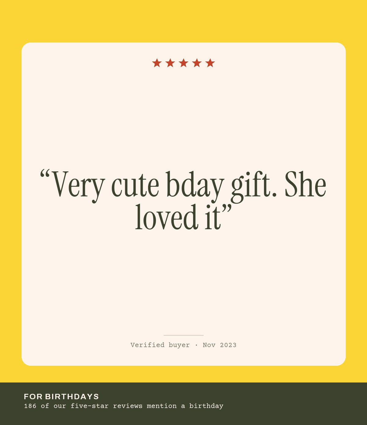 Verified buyer review: Very cute bday gift. She loved it