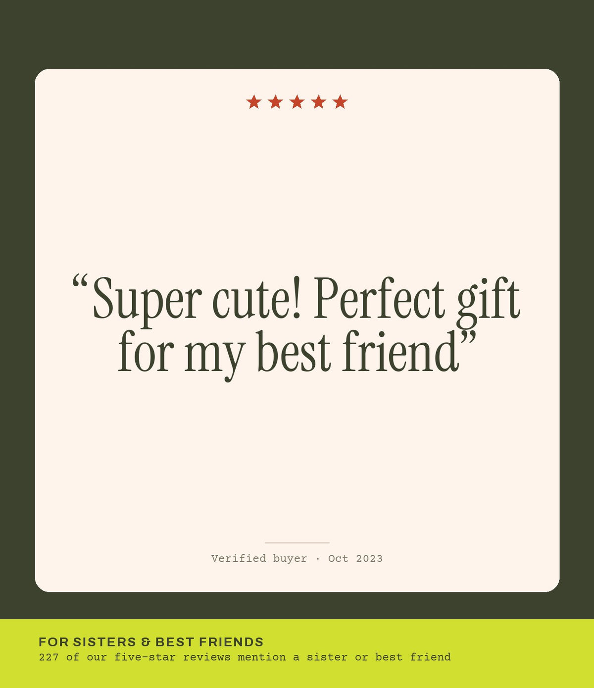 Verified buyer review: Super cute! Perfect gift for my best friend
