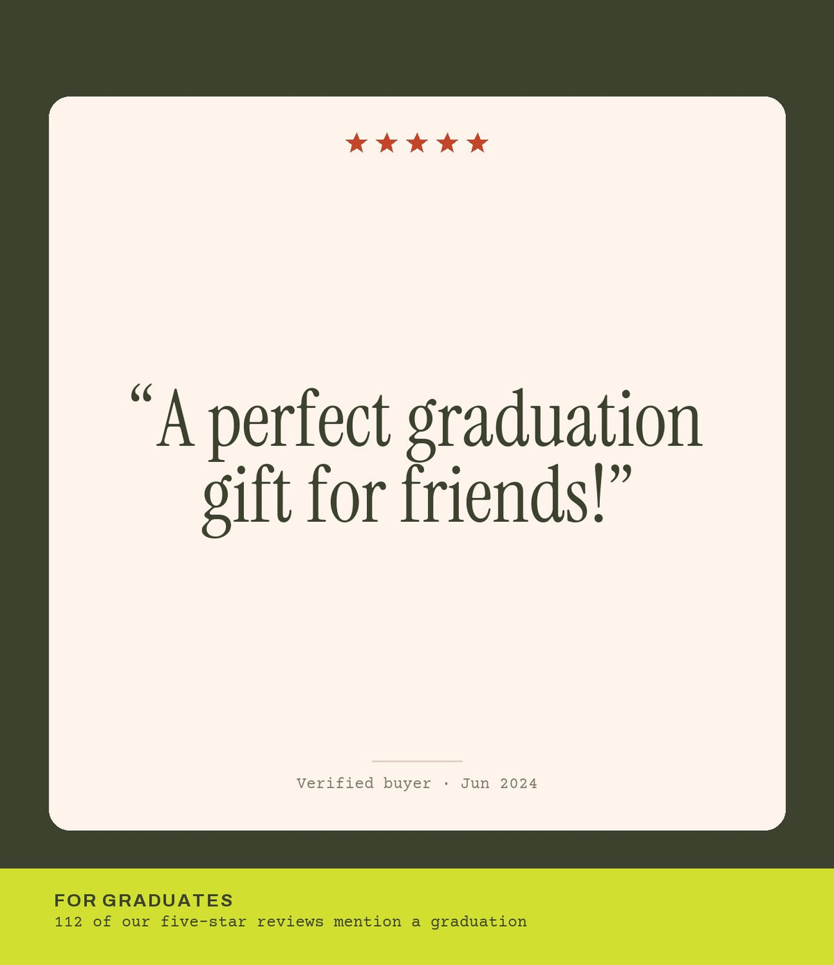 Verified buyer review: A perfect graduation gift for friends!