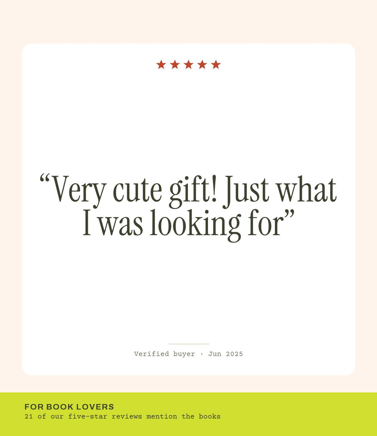 Verified buyer review: Very cute gift! Just what I was looking for