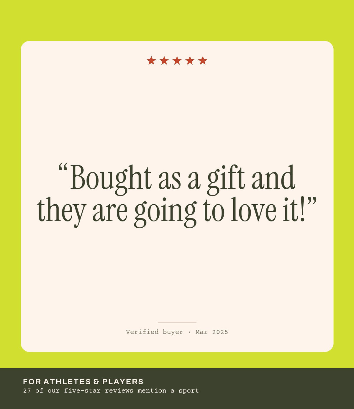 Verified buyer review: Bought as a gift and they are going to love it!