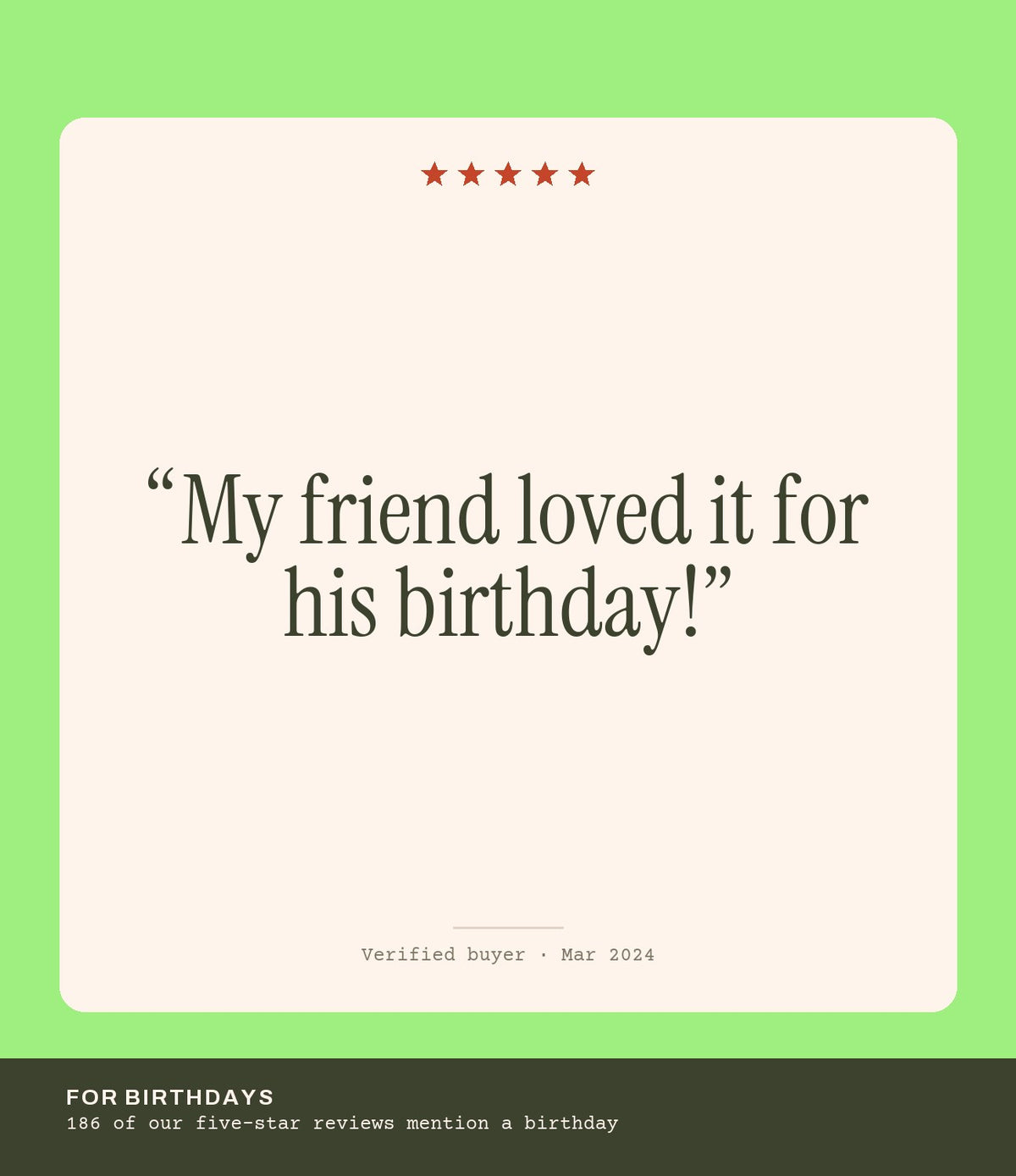 Verified buyer review: My friend loved it for his birthday!