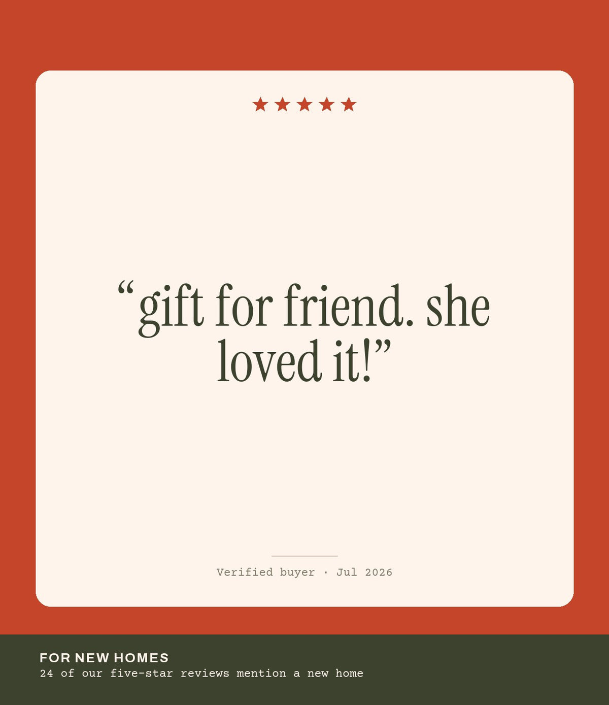 Verified buyer review: gift for friend. she loved it!