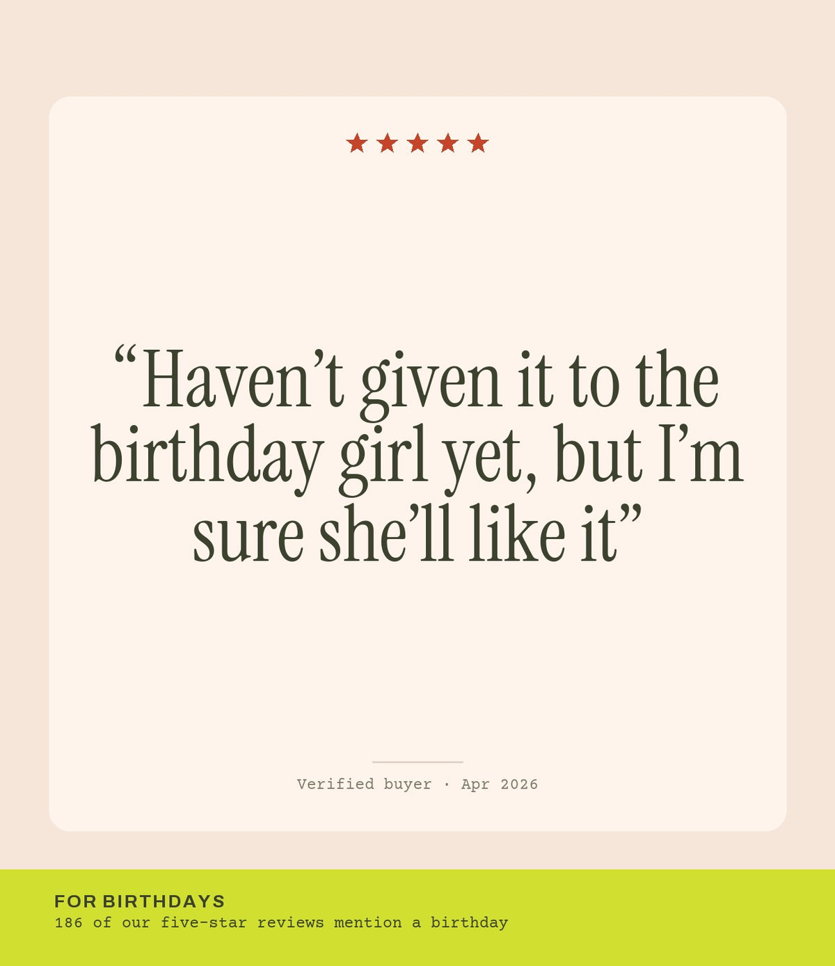 Verified buyer review: Haven’t given it to the birthday girl yet, but I’m sure she’ll like it