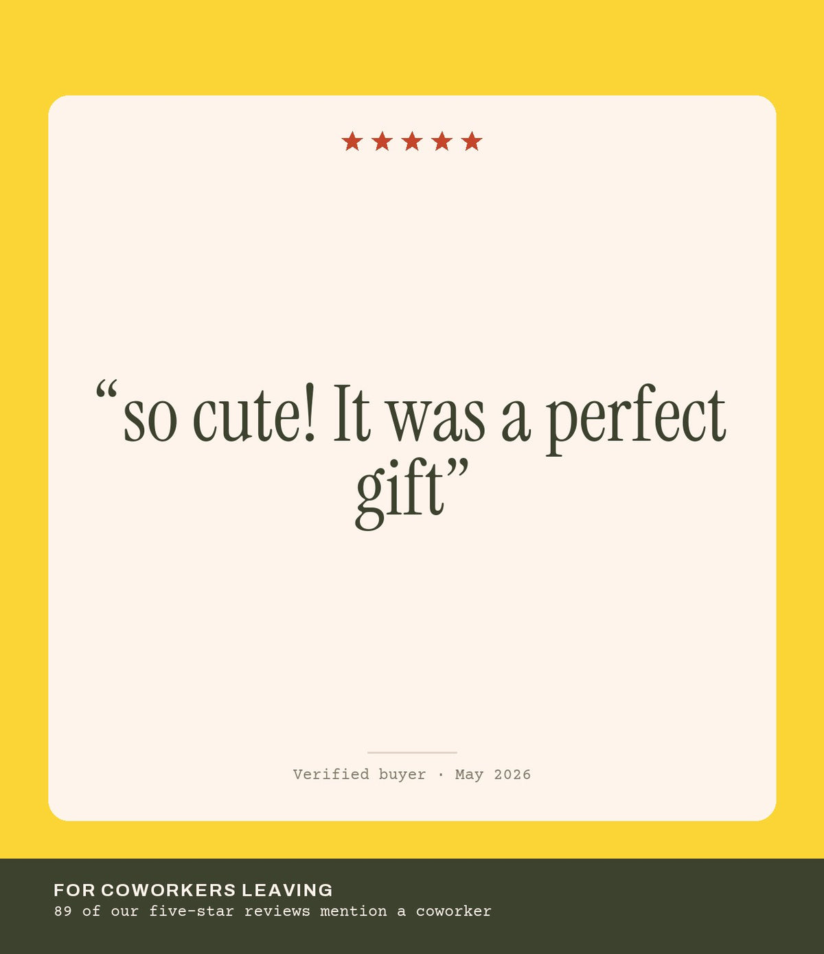Verified buyer review: so cute! It was a perfect gift