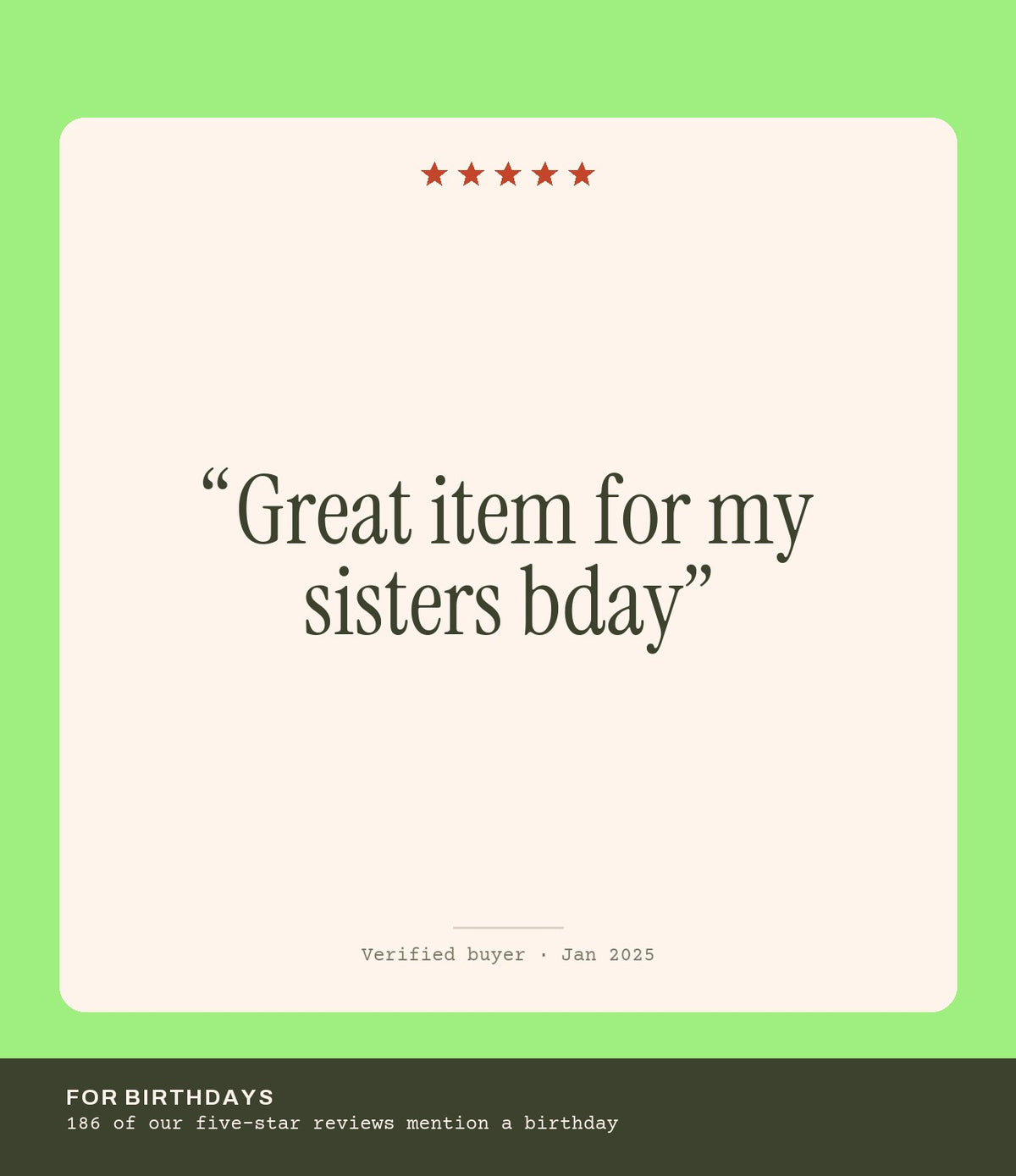 Verified buyer review: Great item for my sisters bday