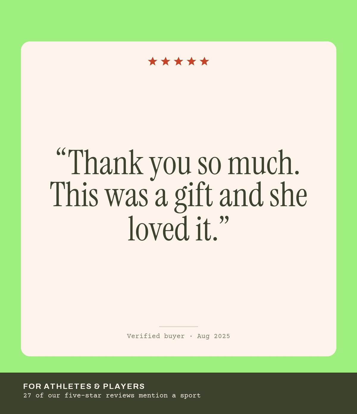 Verified buyer review: Thank you so much. This was a gift and she loved it.