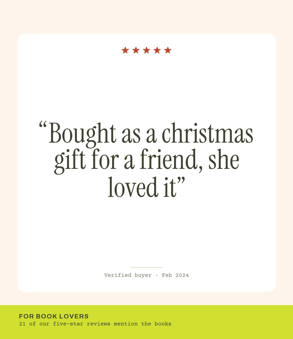 Verified buyer review: Bought as a christmas gift for a friend, she loved it
