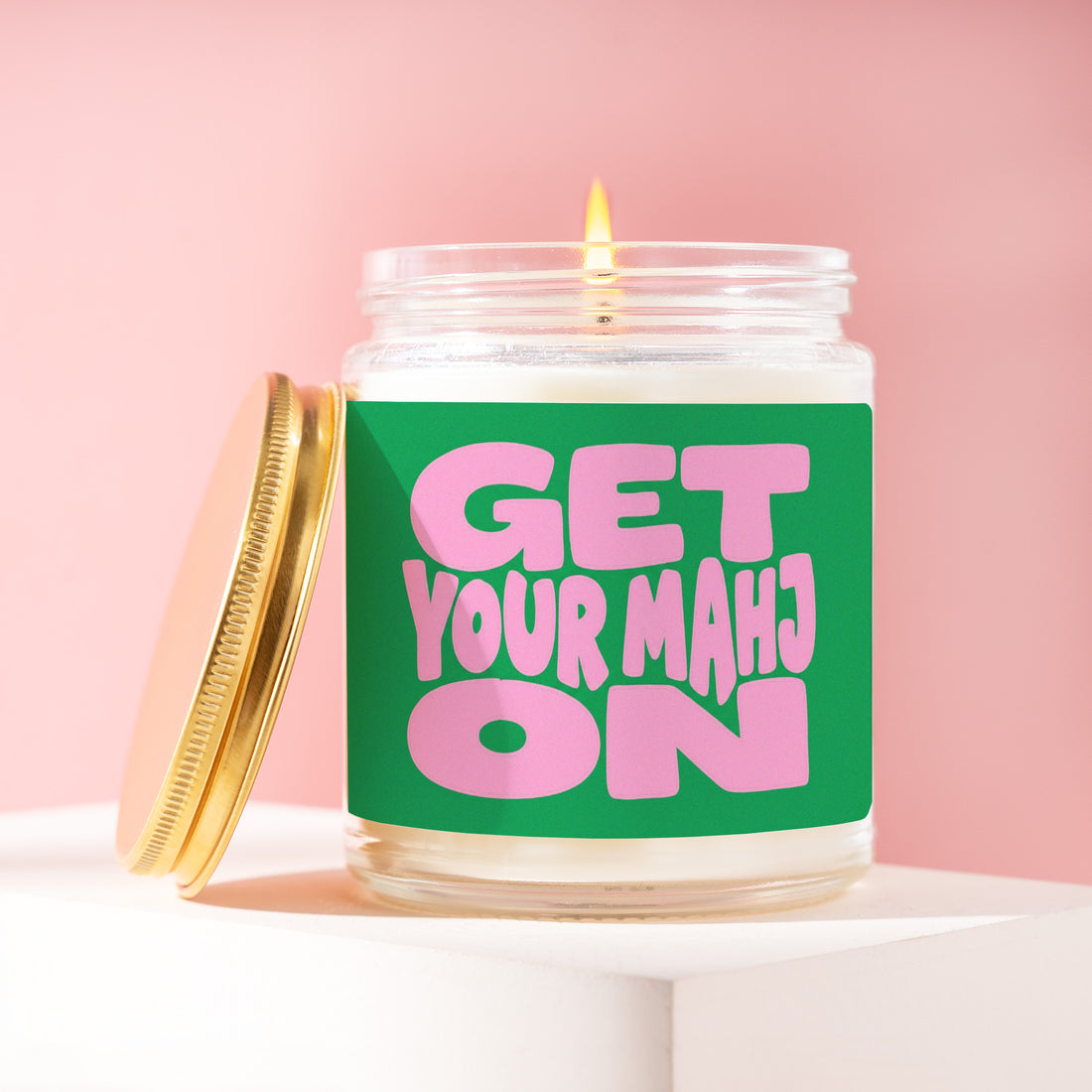 Get Your Mahj On Candle, Mahjong Gift for Her, Player Birthday Present for Mom, Bestie, Tile Group Game Night Idea R101