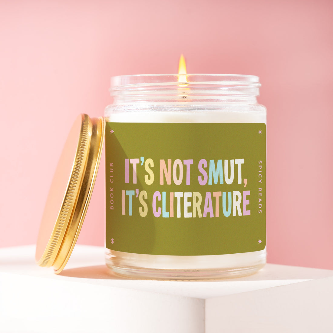 Book Club Candle, Spicy Reader Gift, It's Not Smut Its Cliterature, Booktok Girlie Present, Romantasy Lover, Bookworm Bestie, Wife R274