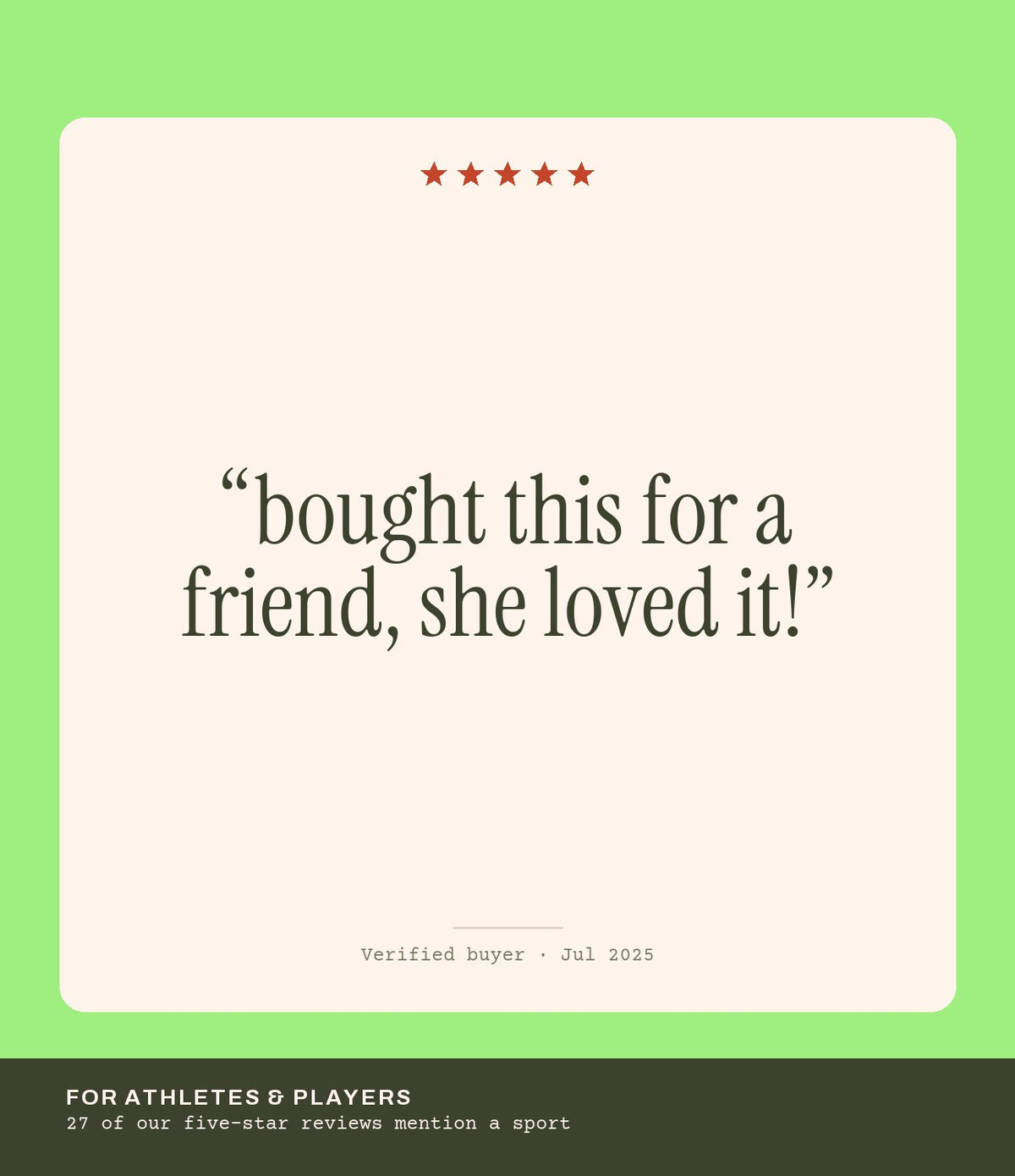 Verified buyer review: bought this for a friend, she loved it!