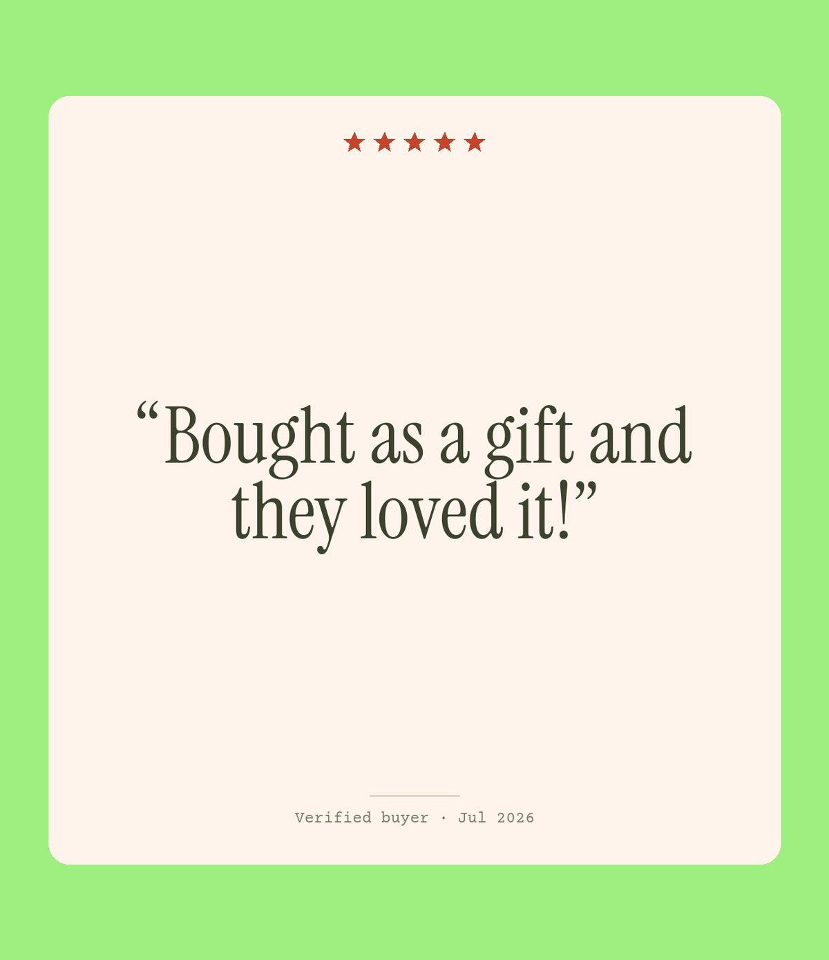 Verified buyer review: Bought as a gift and they loved it!