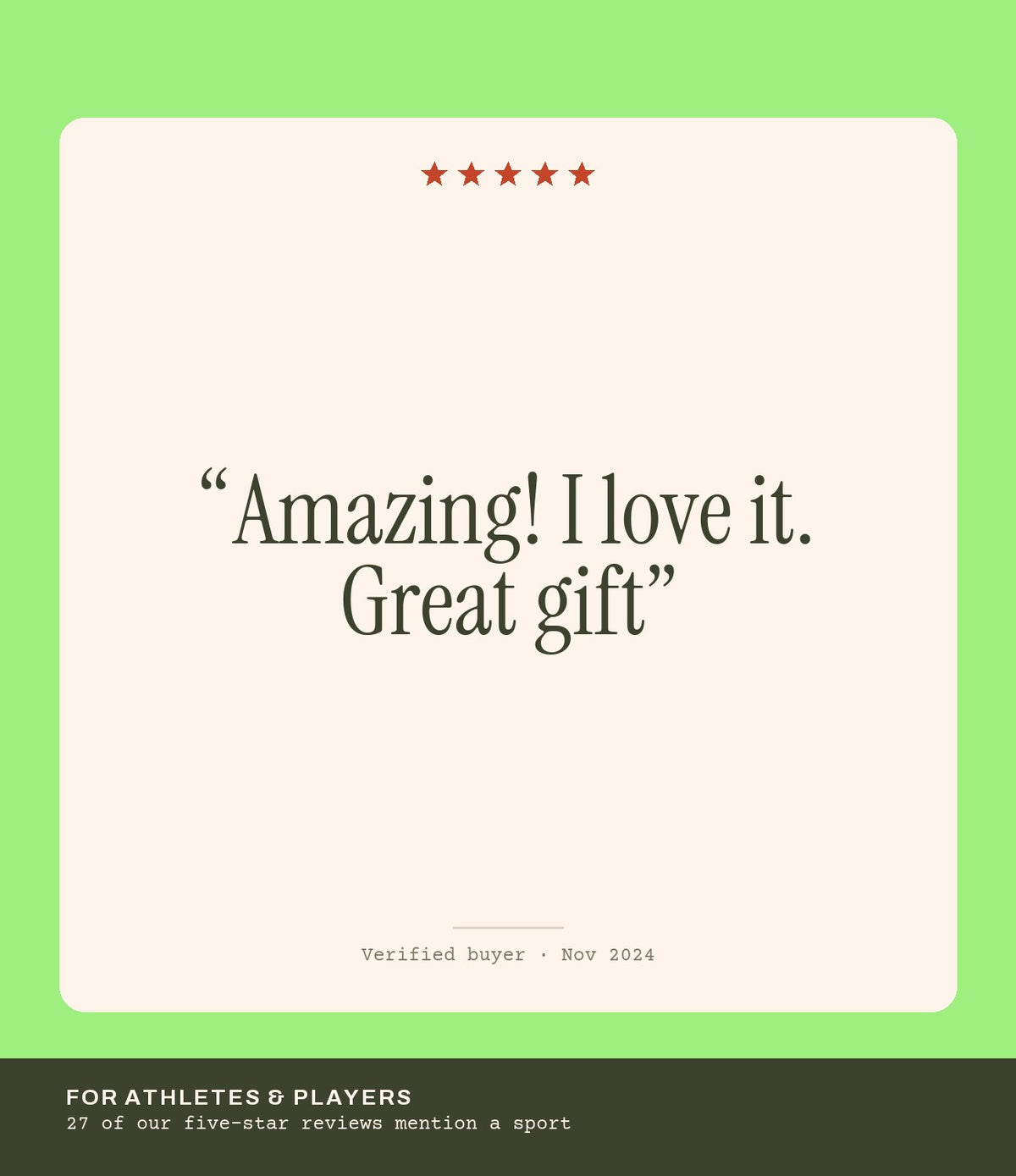 Verified buyer review: Amazing! I love it. Great gift