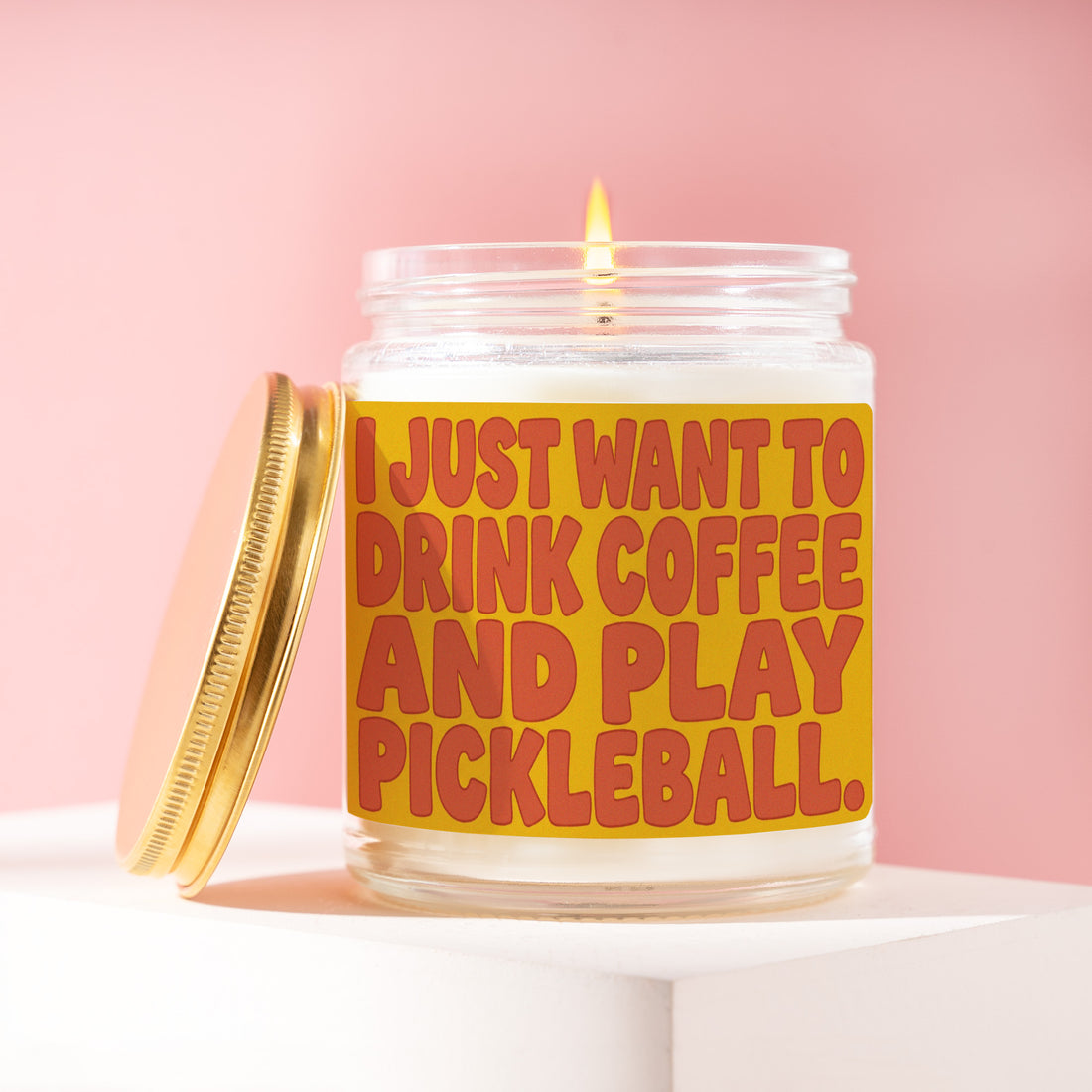 Pickleball Player Candle, Pickleball Gifts for Women, I Just Want to Drink Coffee and Play Pickleball., Paddle Gift Idea, Gift for Her R073