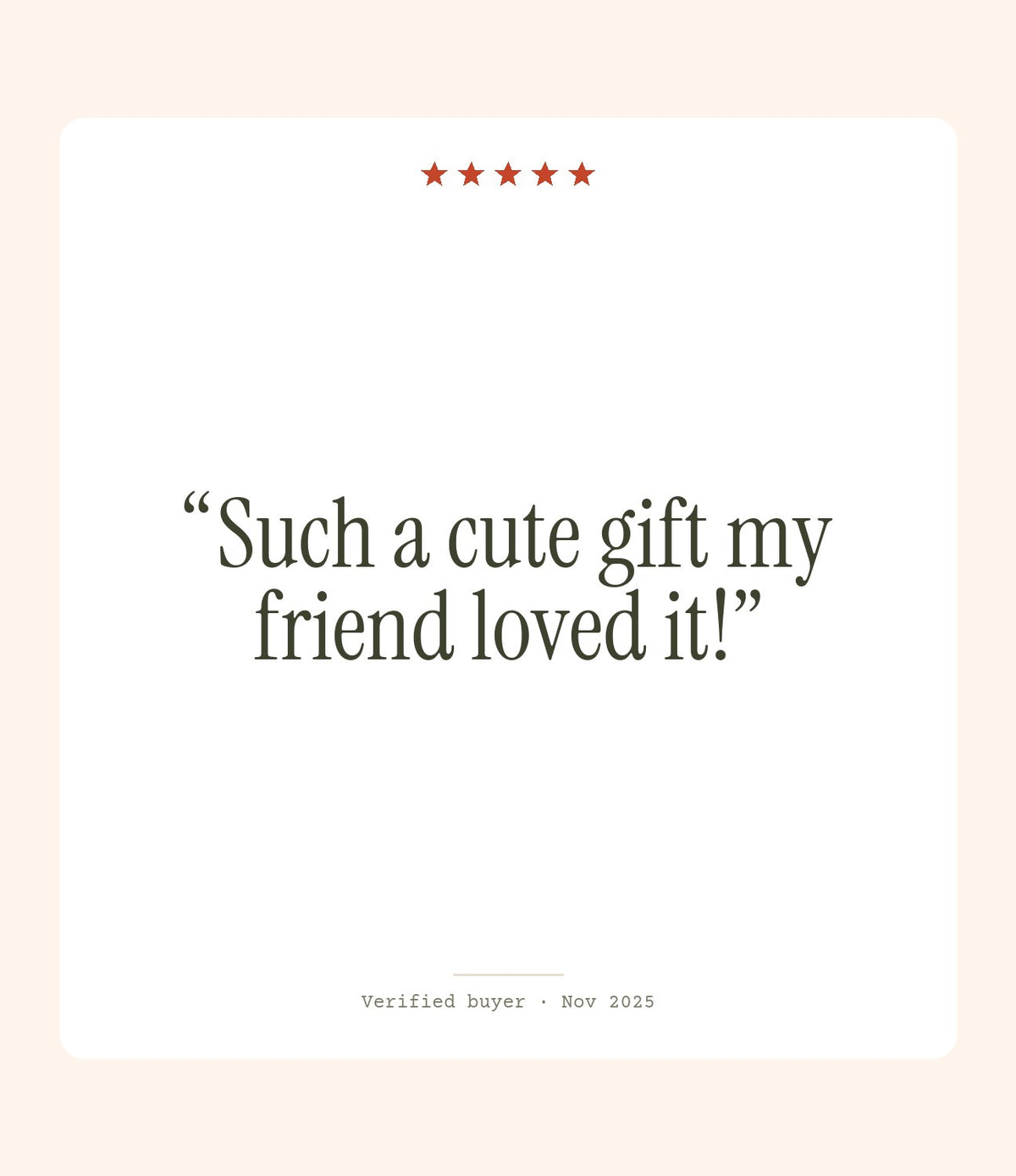 Verified buyer review: Such a cute gift my friend loved it!