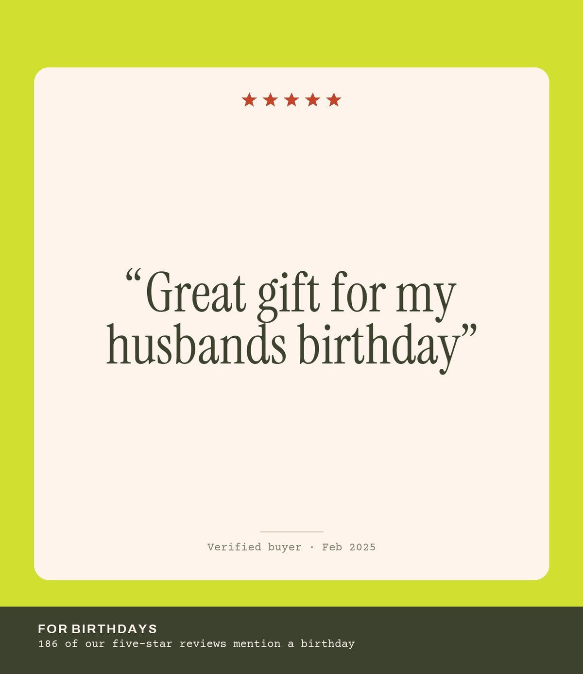 Verified buyer review: Great gift for my husbands birthday