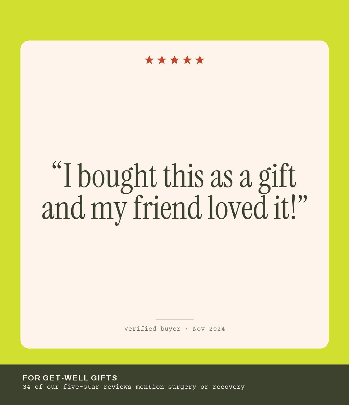 Verified buyer review: I bought this as a gift and my friend loved it!