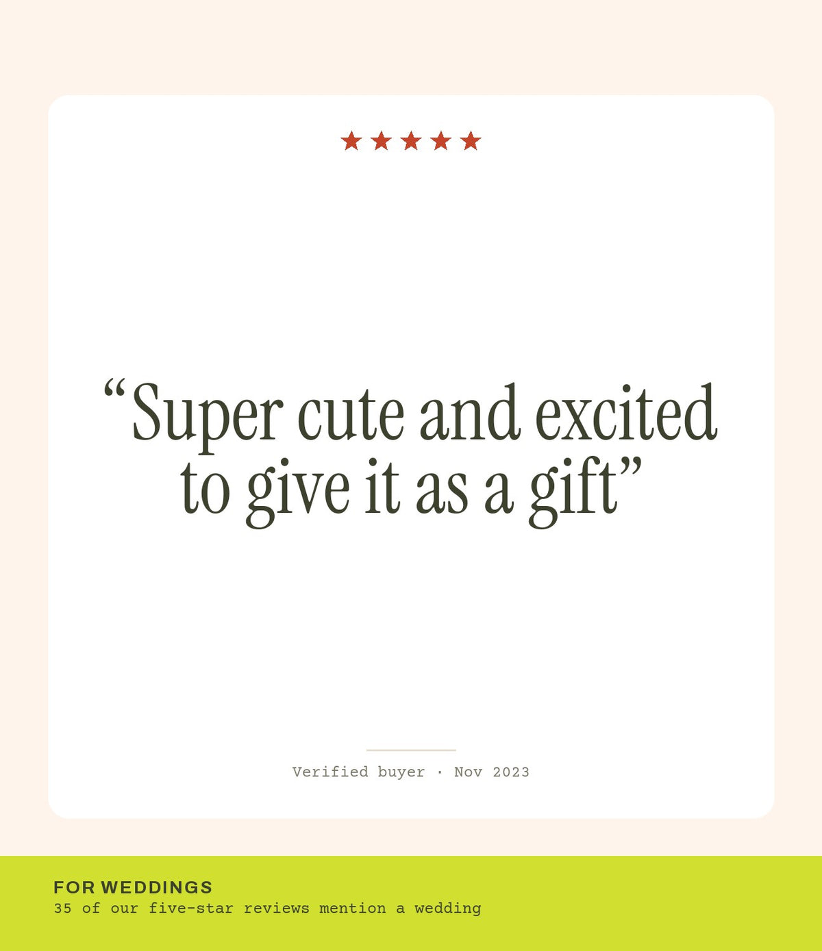 Verified buyer review: Super cute and excited to give it as a gift