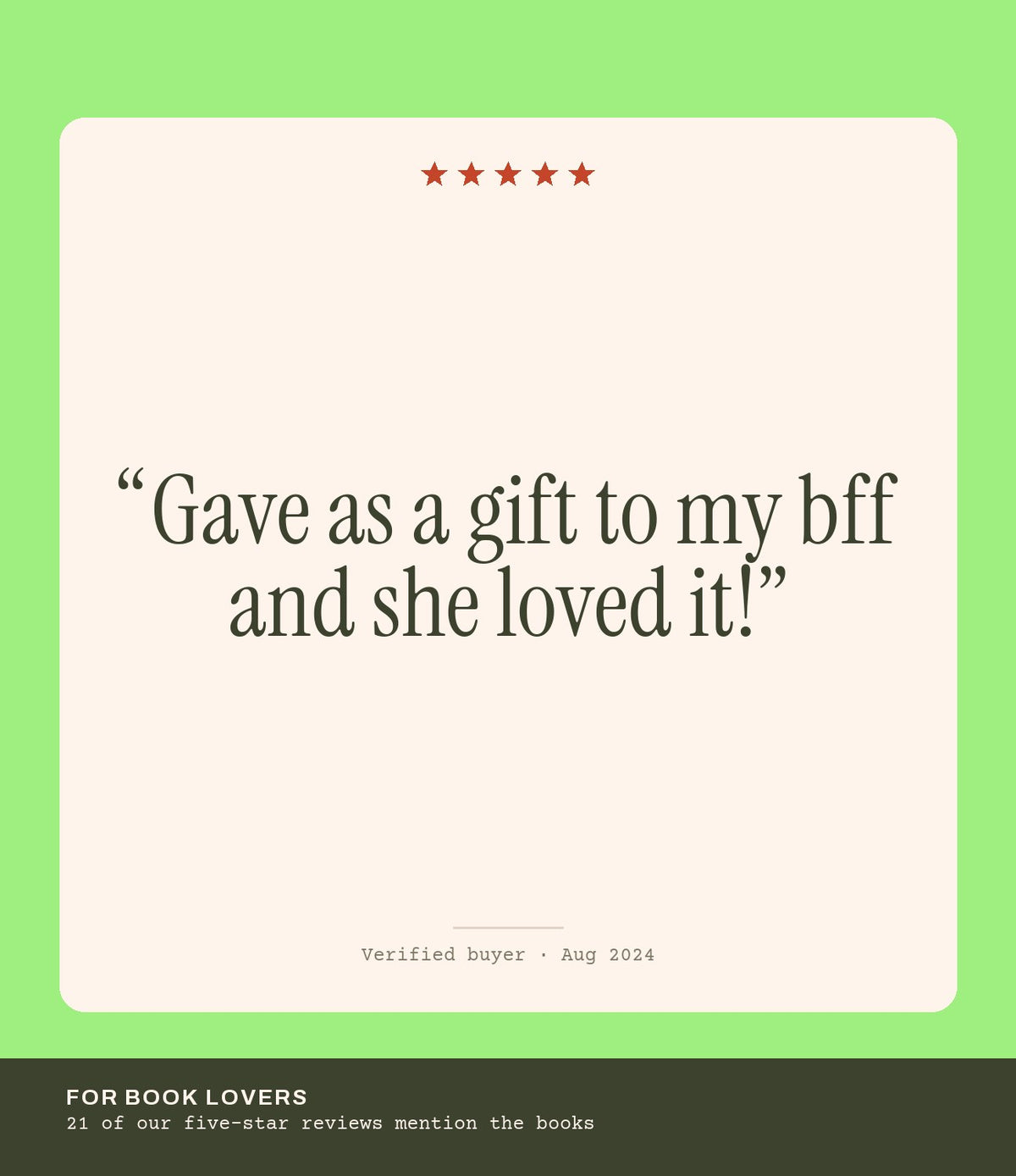 Verified buyer review: Gave as a gift to my bff and she loved it!