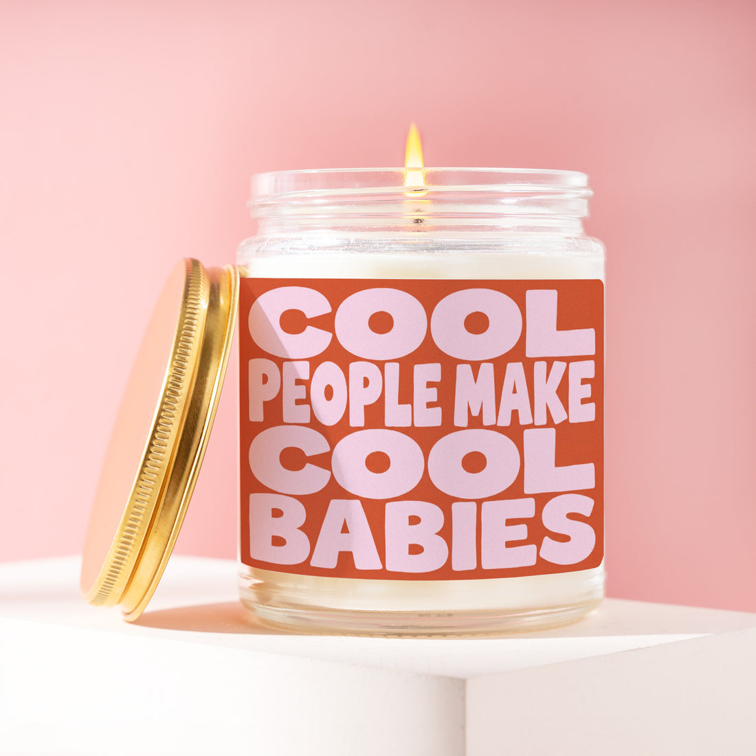 Cool People Make Cool Babies Candle, New Parent Gift, Baby Shower Present for Expecting Couple, Pregnancy Reveal Idea R080