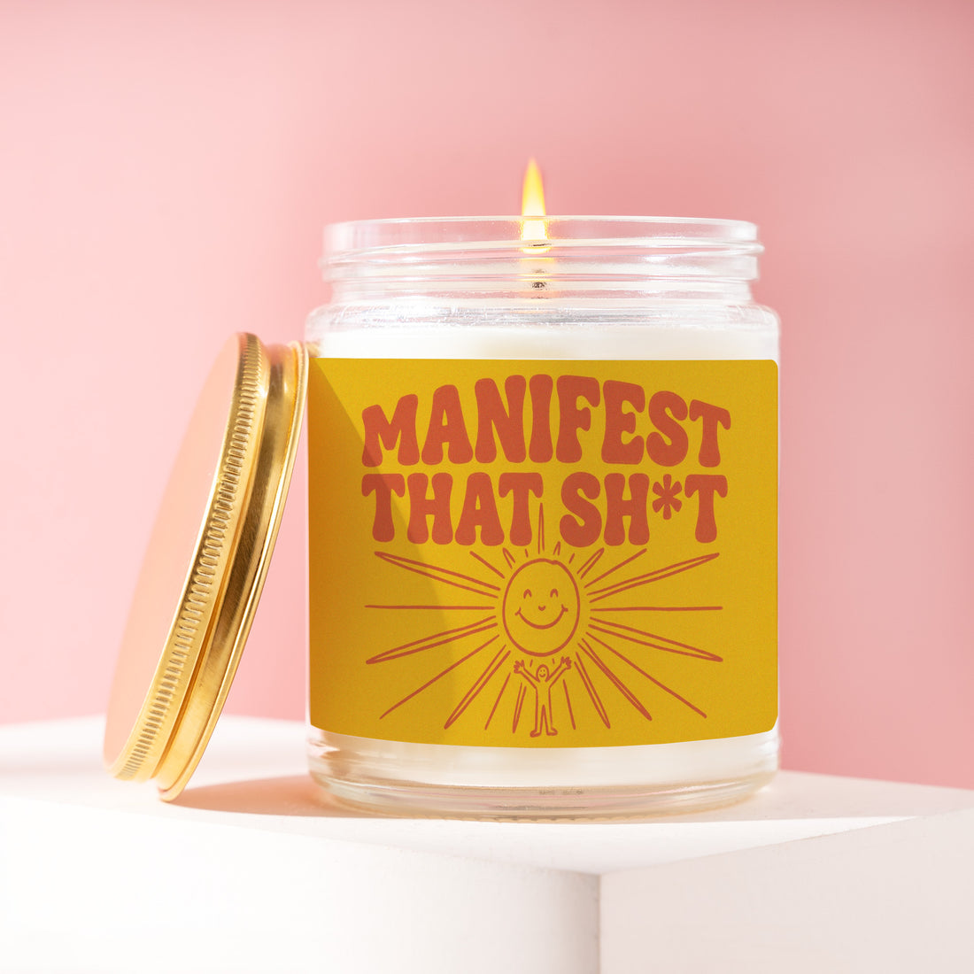 Manifestation Candle, Thank You Gift, Manifest That Sh*t, New Year Gift, Positivity Gift, Vision Board Gift, Gift for Her, Gift for Him R179