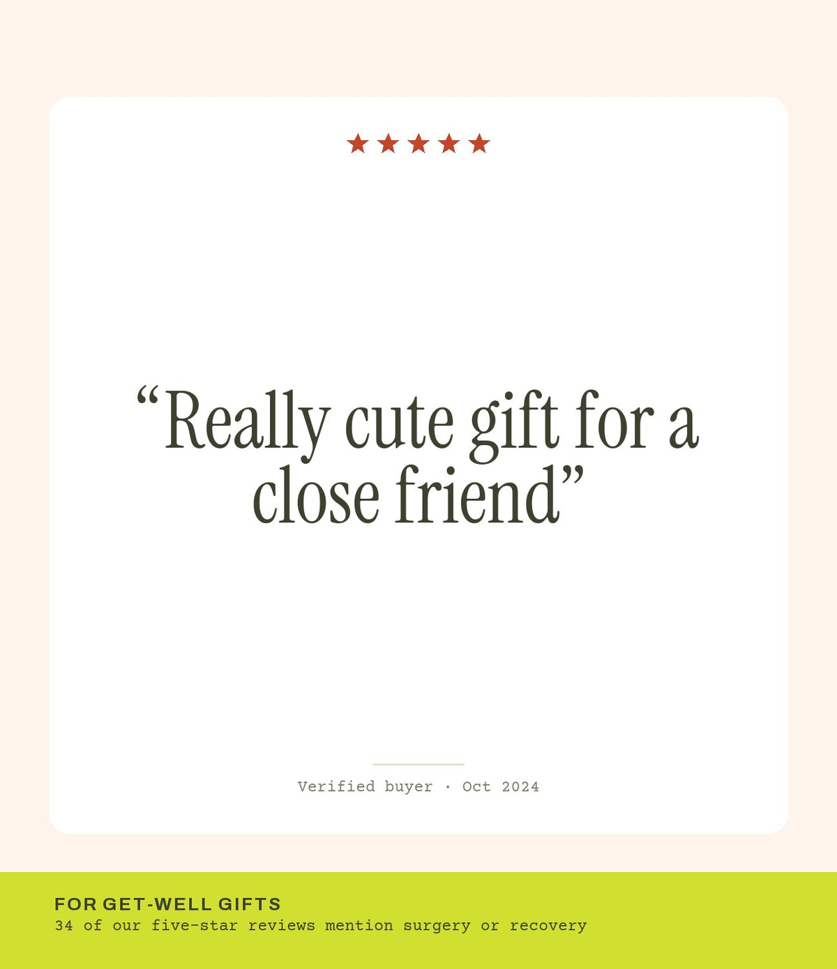 Verified buyer review: Really cute gift for a close friend