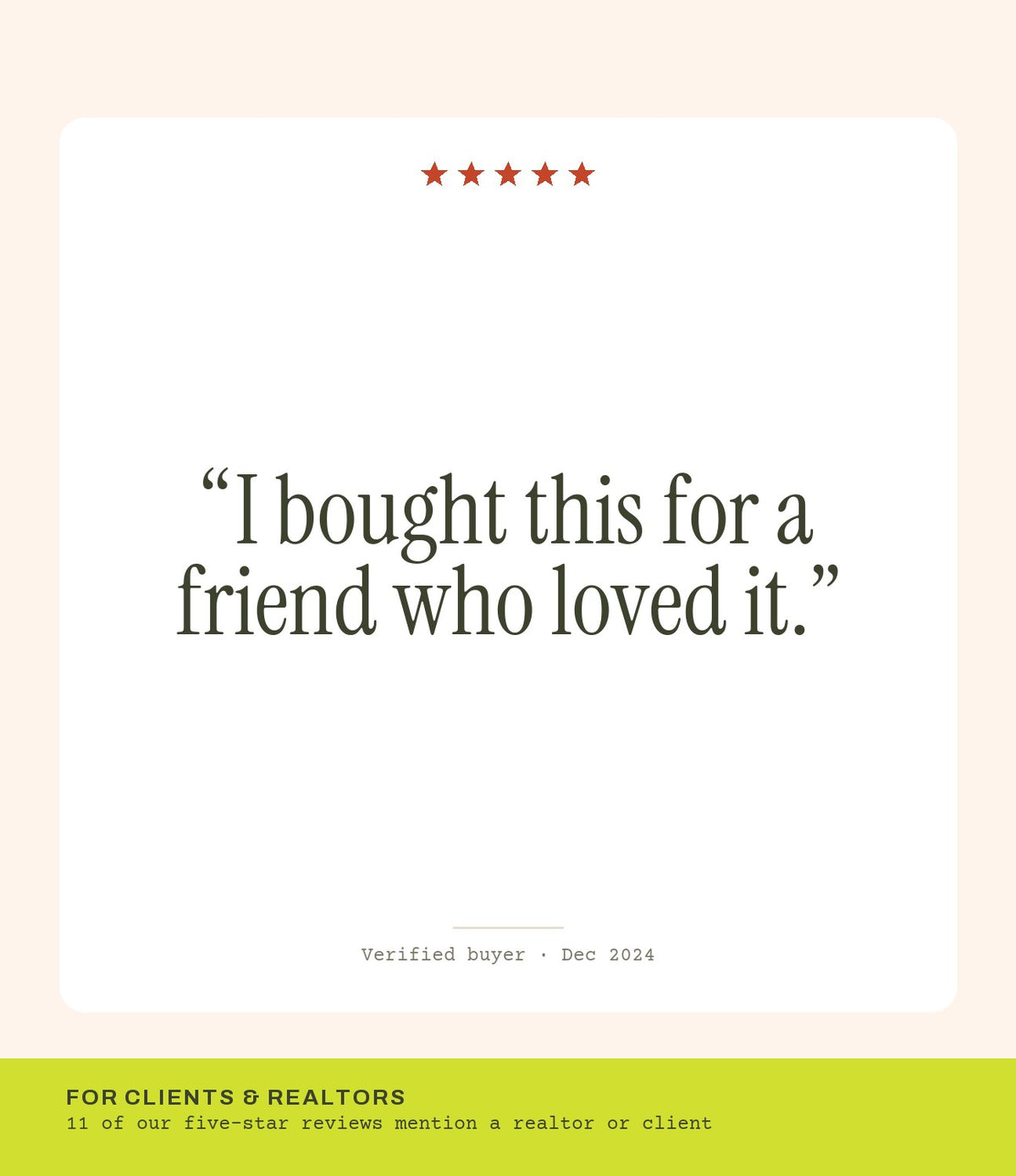 Verified buyer review: I bought this for a friend who loved it.