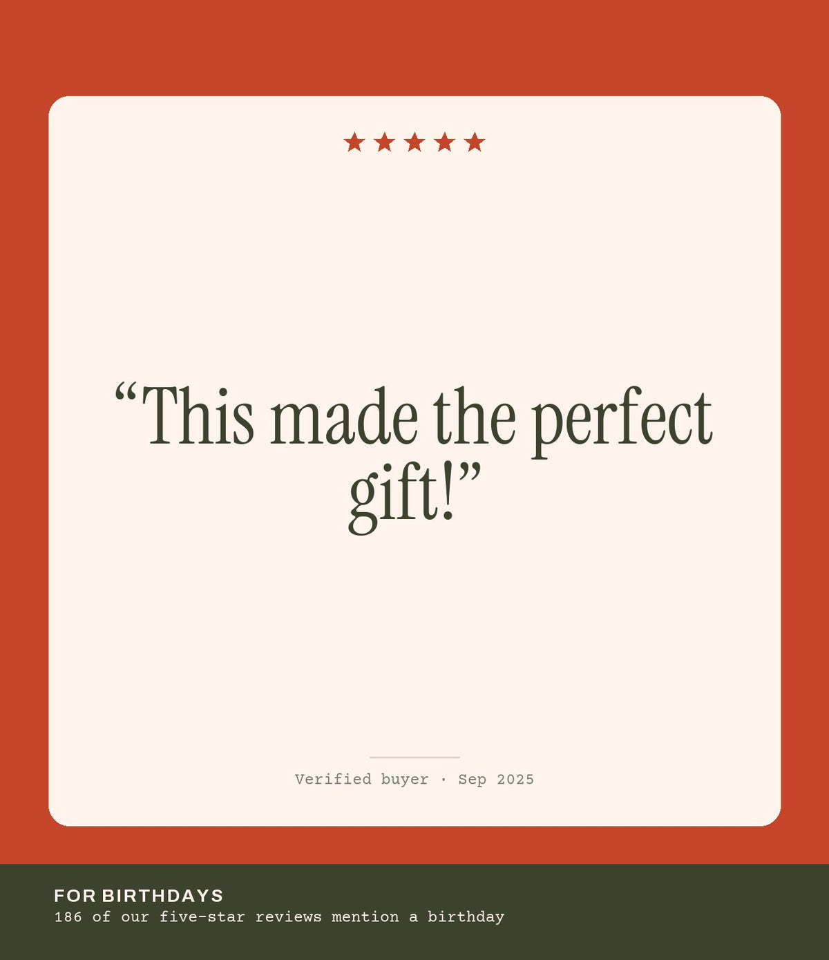 Verified buyer review: This made the perfect gift!