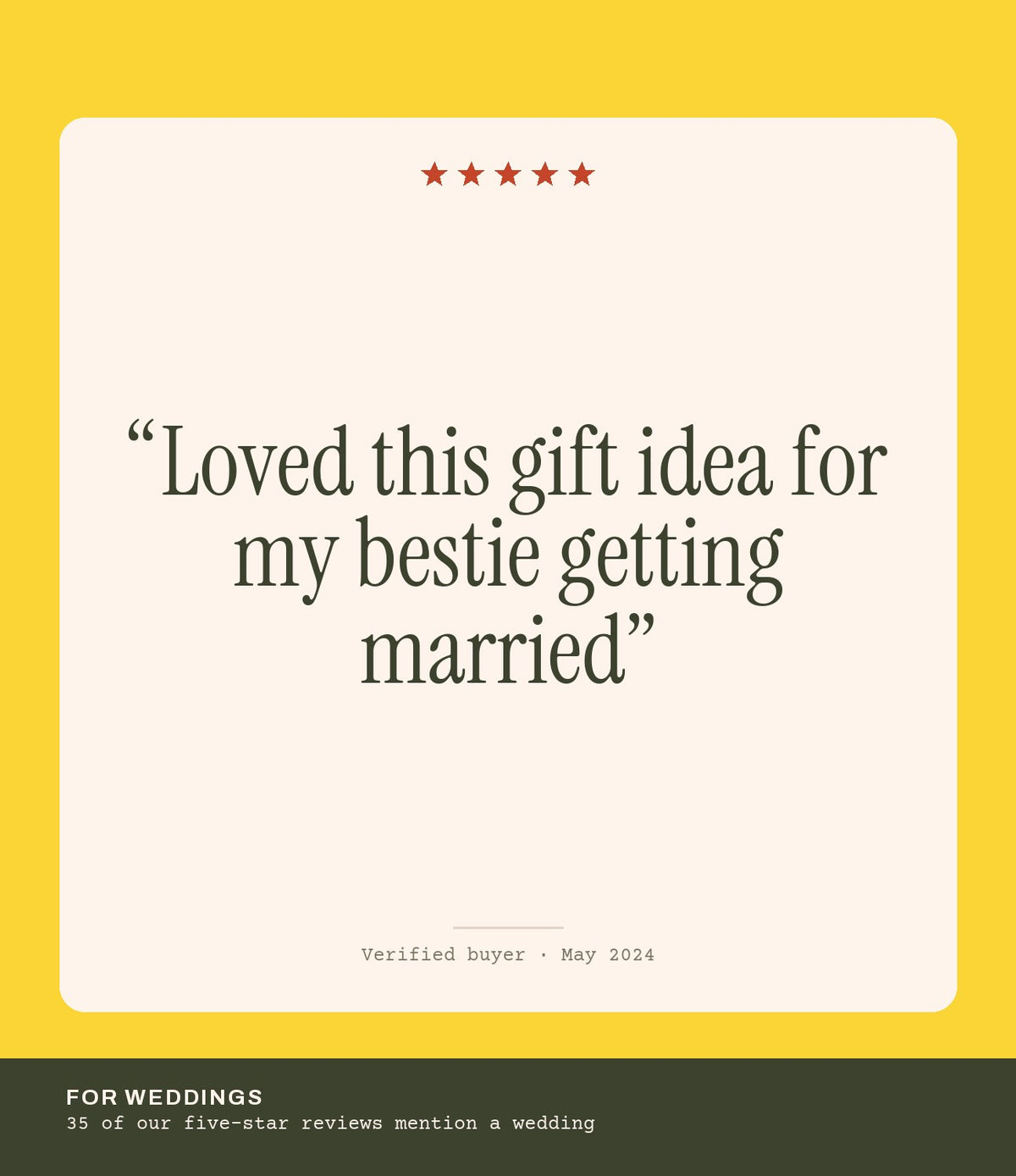 Verified buyer review: Loved this gift idea for my bestie getting married