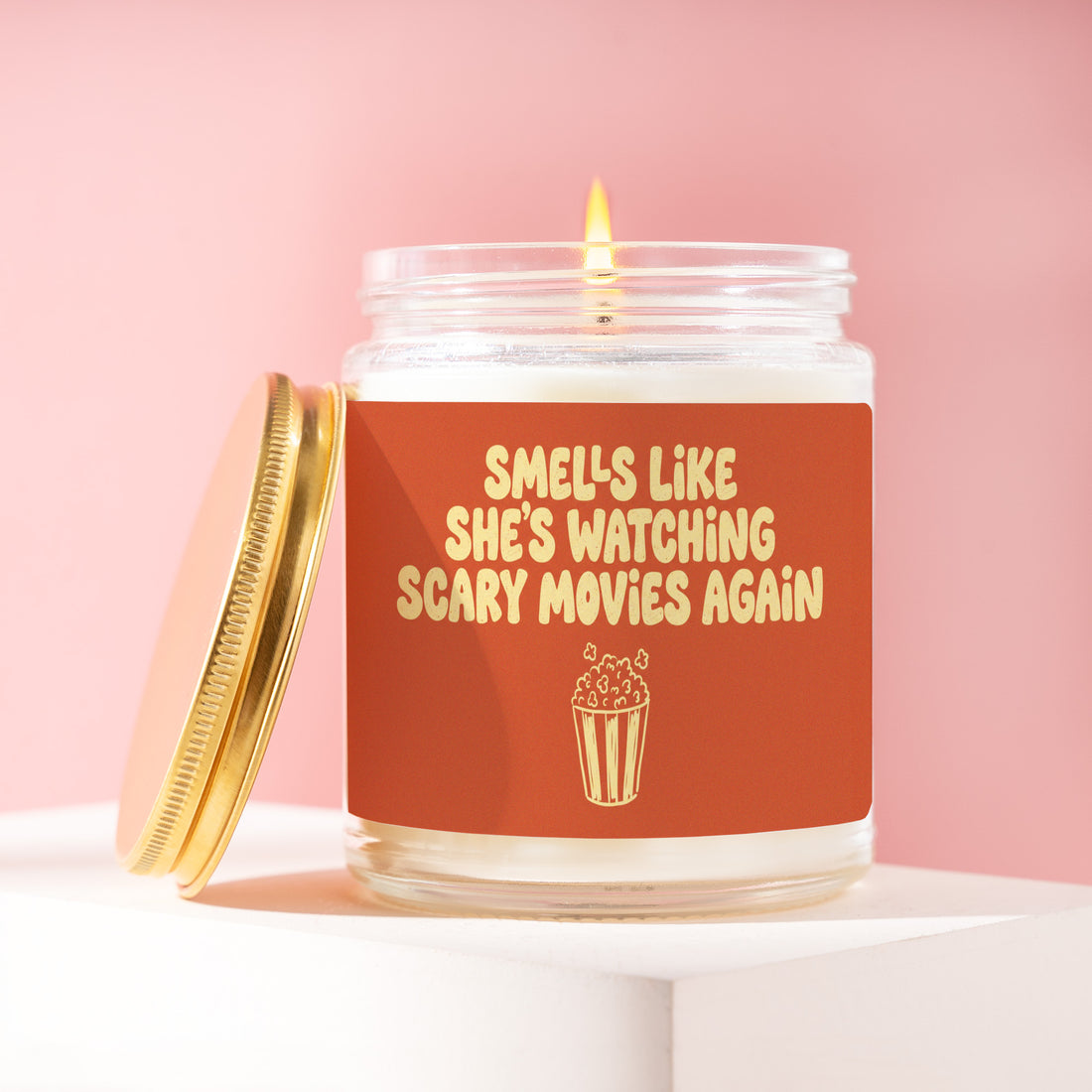 Funny Halloween Candle, Smells Like She's Watching Scary Movies Again, Halloween Gift for Adults, Halloween Lover Gift, Boo Basket R374