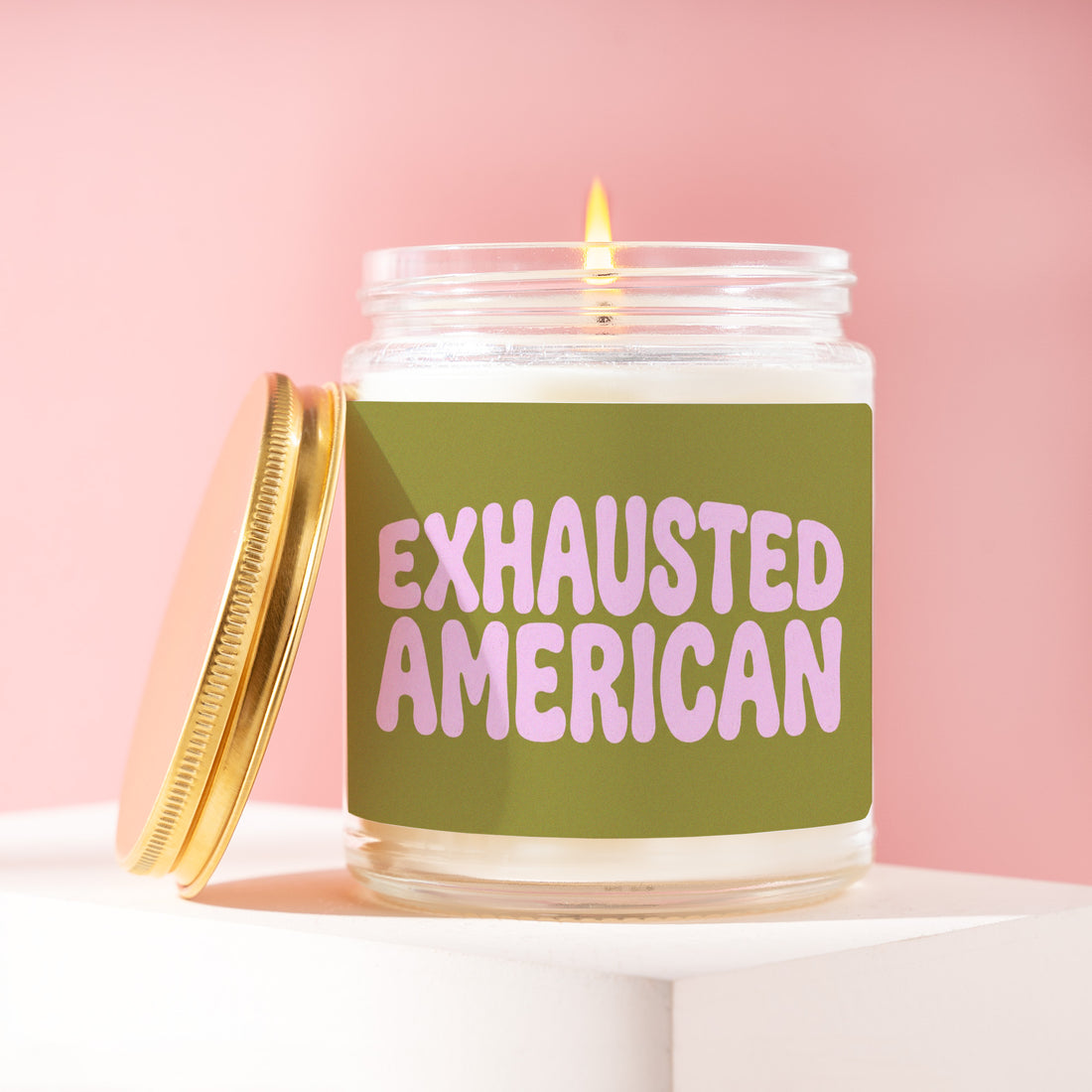 Work Bestie Candle, Funny Coworker Gift, Exhausted American, Gift Box Idea, Stress Relief Gift, Funny Candle Gift, Funny Office Gift R089