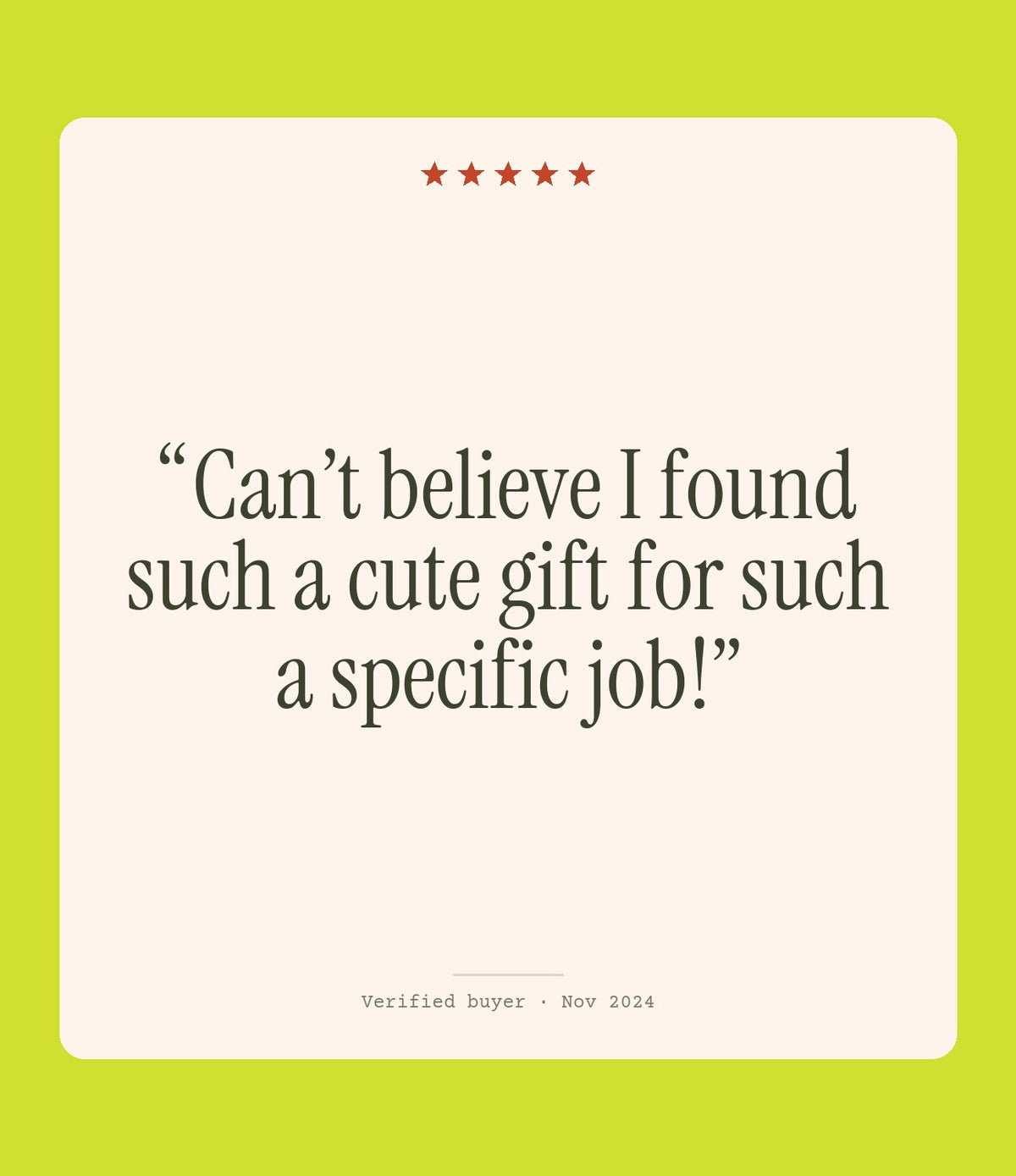 Verified buyer review: Can’t believe I found such a cute gift for such a specific job!