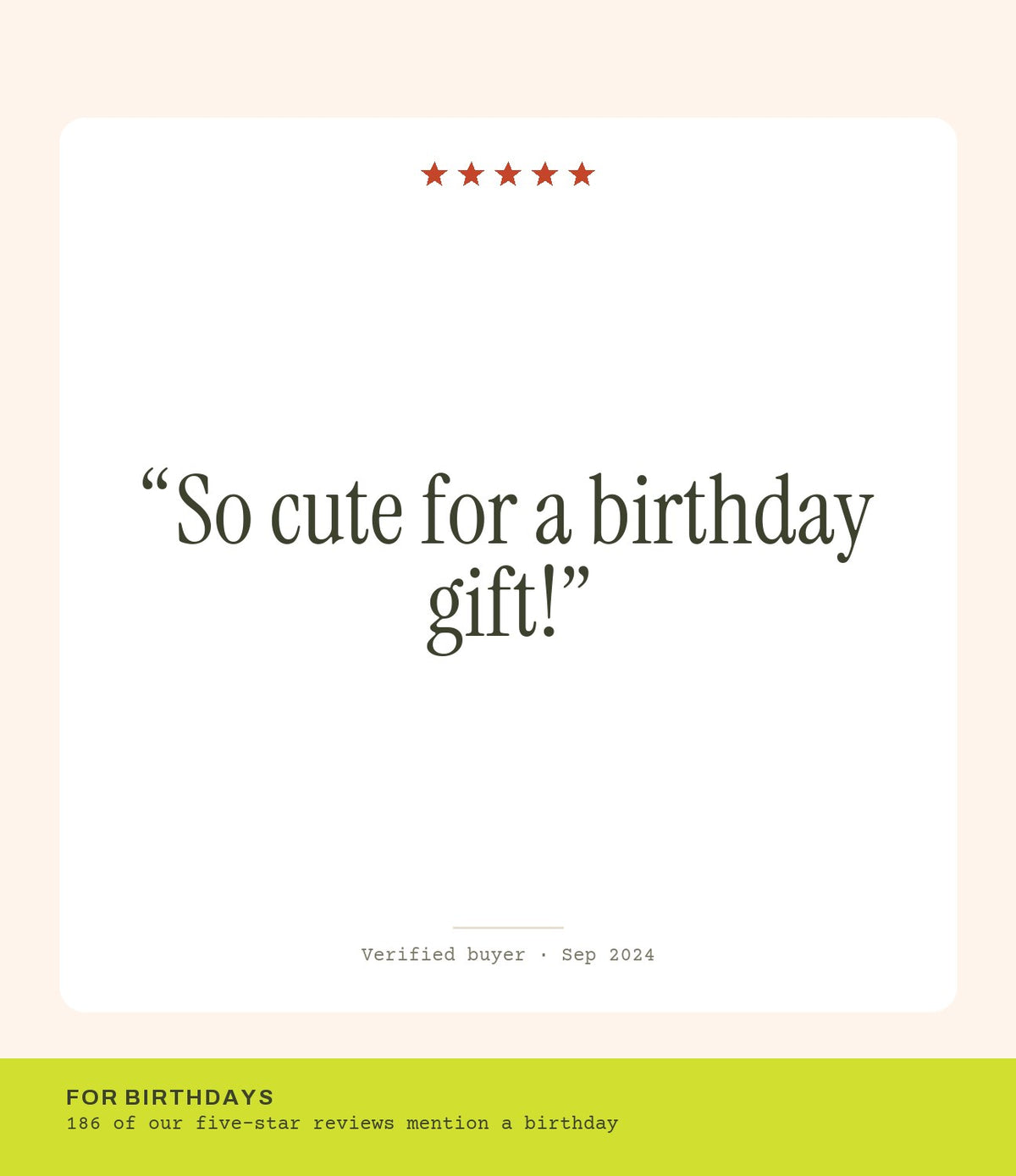 Verified buyer review: So cute for a birthday gift!