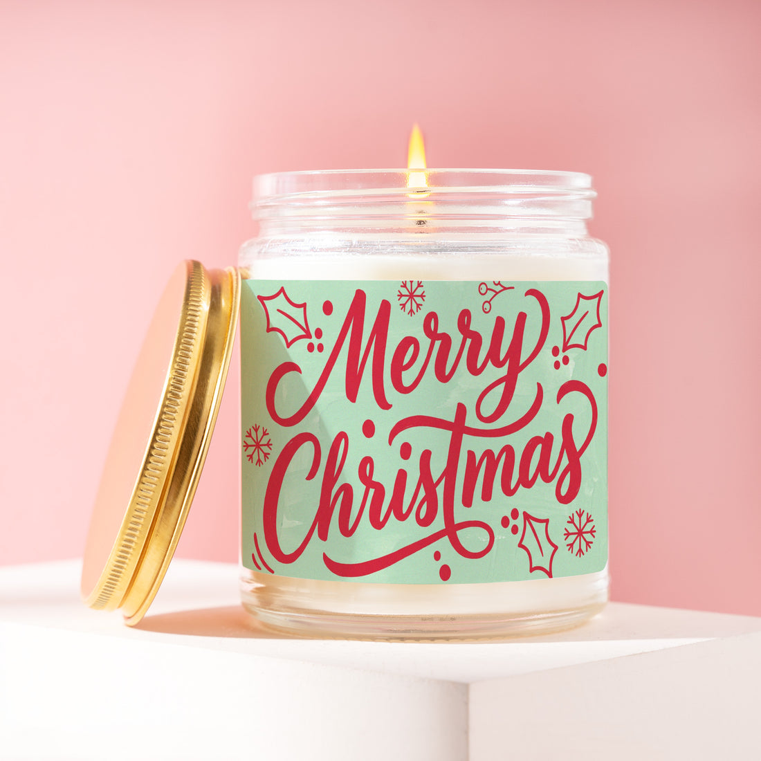 Red Christmas Candle, Holly Berry Gift for Her, Christmas Gifts, Merry Christmas, Red Holiday Decor, Secret Santa, Stocking Stuffer R516