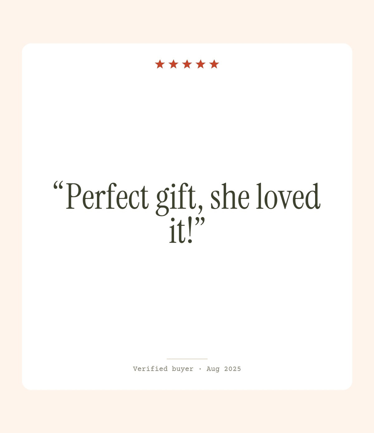 Verified buyer review: Perfect gift, she loved it!