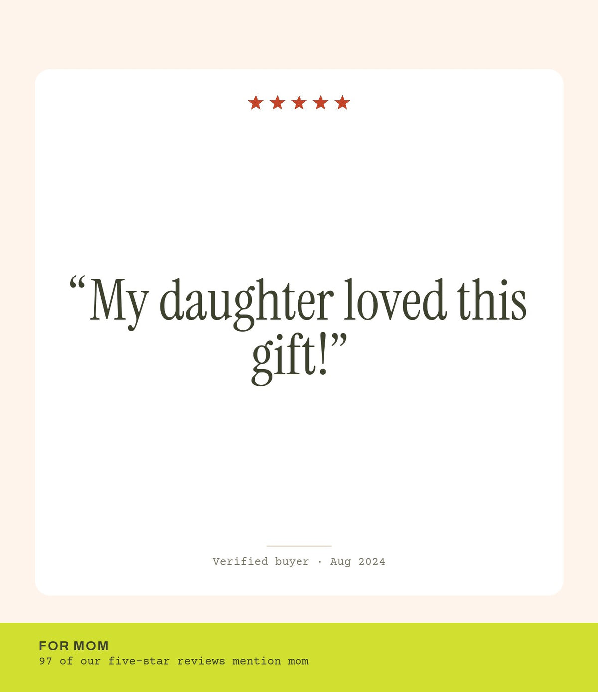 Verified buyer review: My daughter loved this gift!