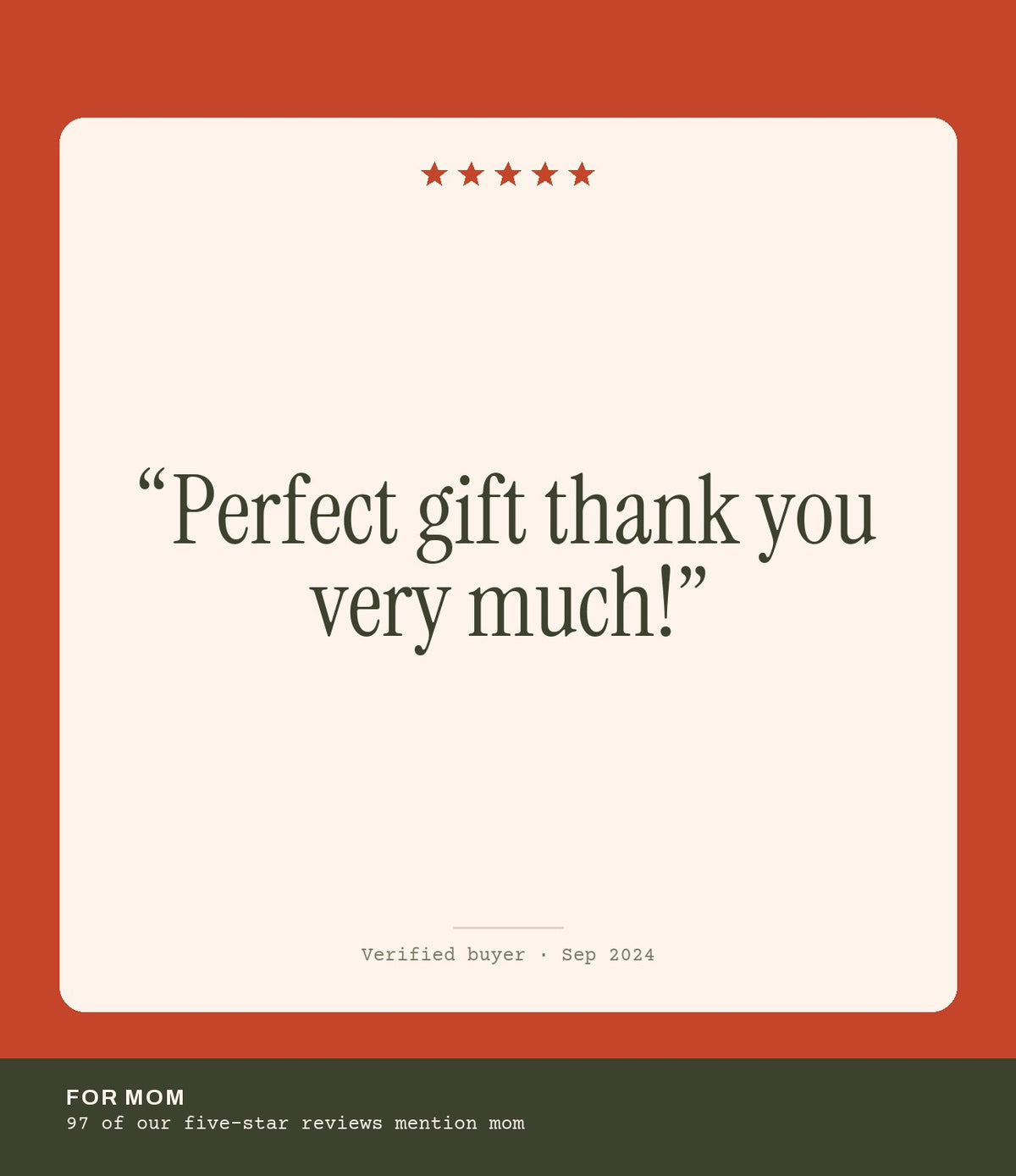 Verified buyer review: Perfect gift thank you very much!
