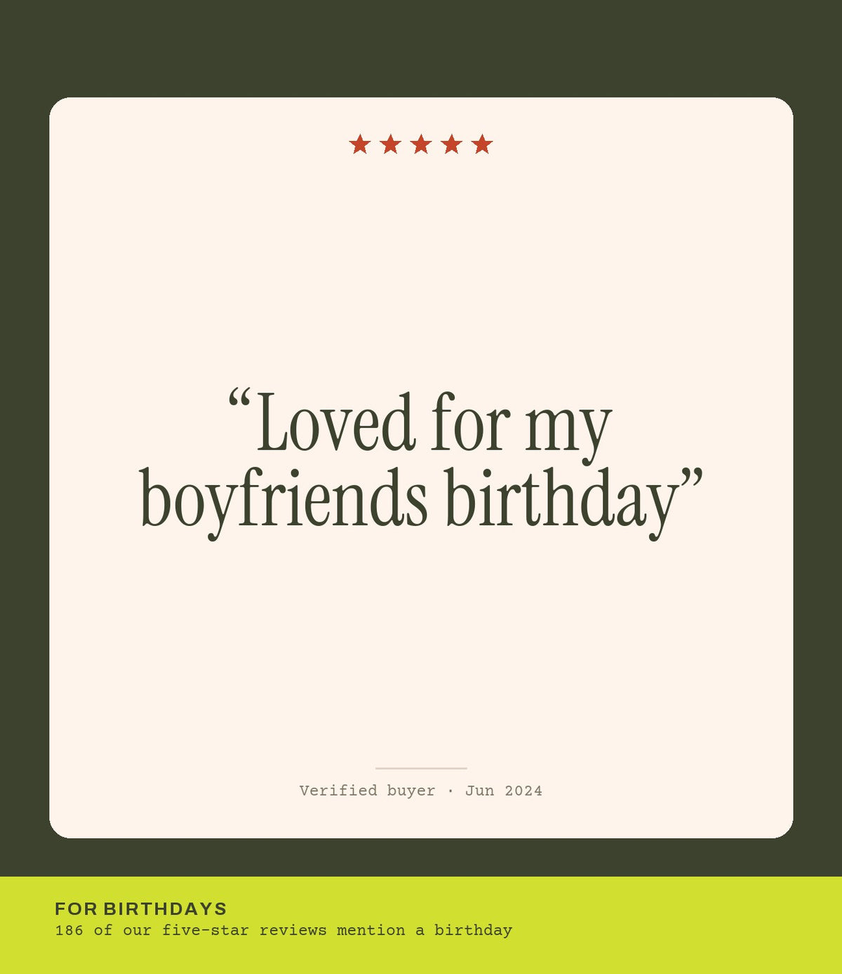 Verified buyer review: Loved for my boyfriends birthday