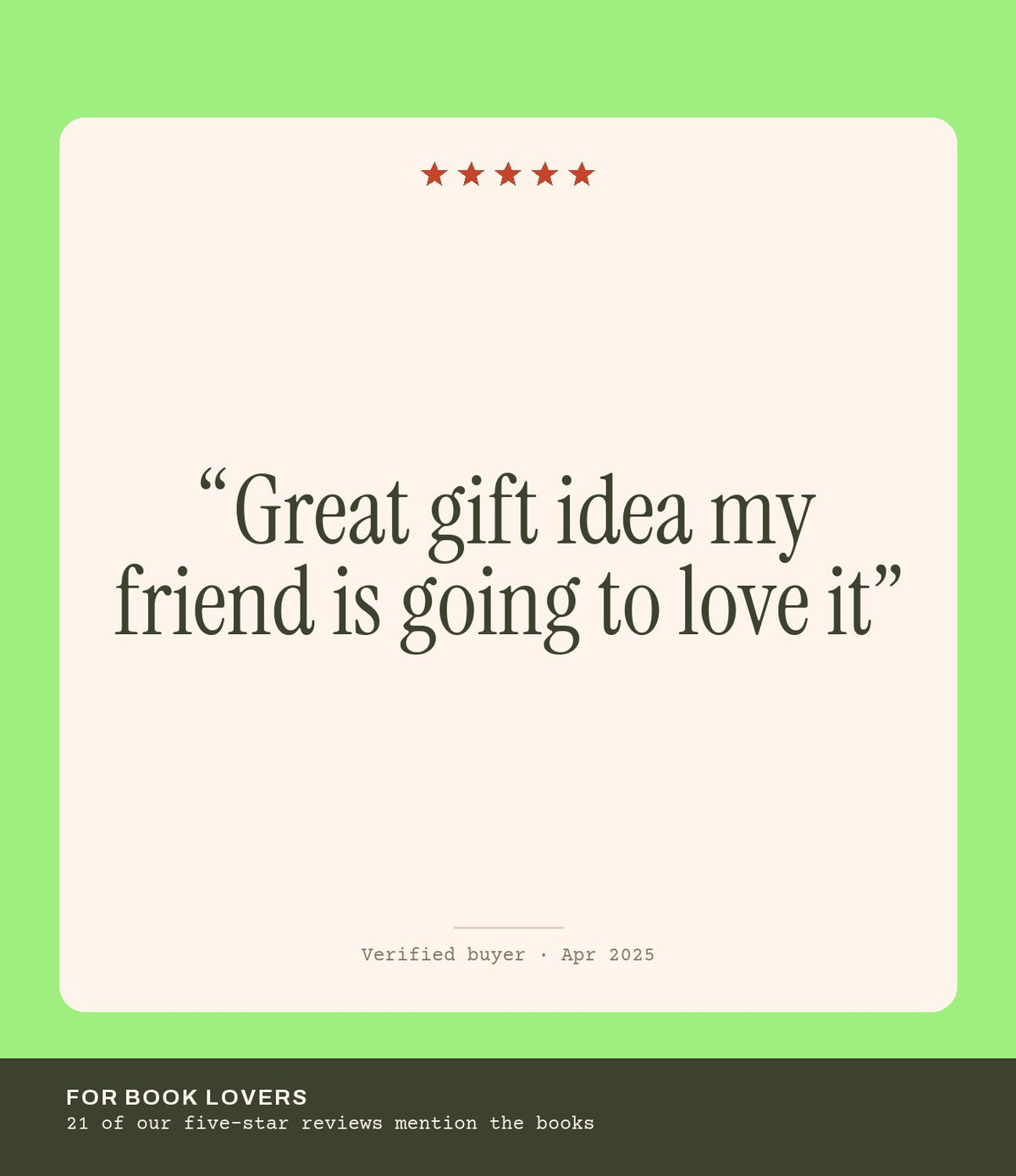 Verified buyer review: Great gift idea my friend is going to love it