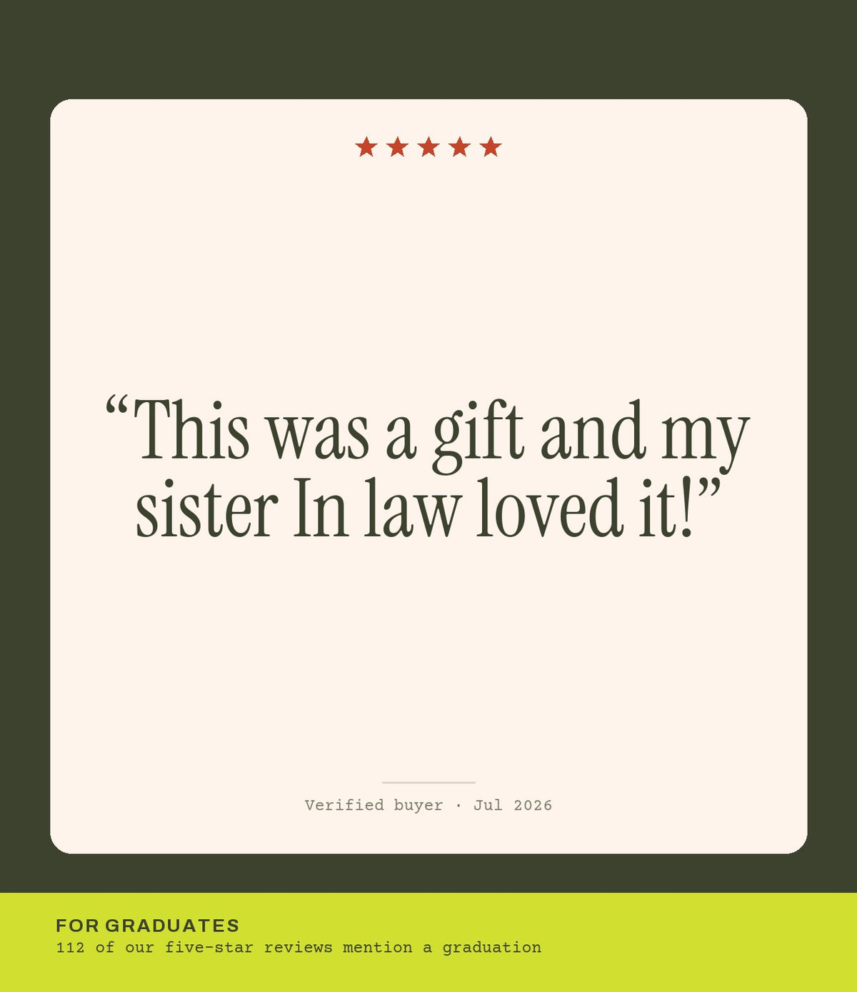 Verified buyer review: This was a gift and my sister In law loved it!