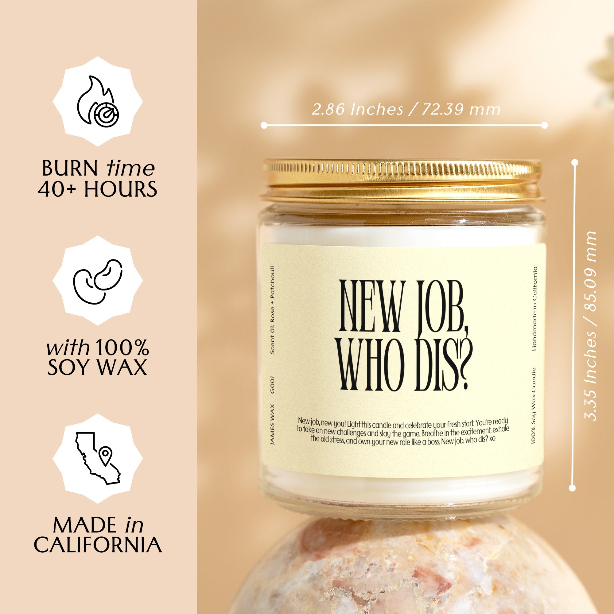 XN New Job Gift Funny Candle For Celebrating New Job New Job Who Dis Candle Gift For Her G001