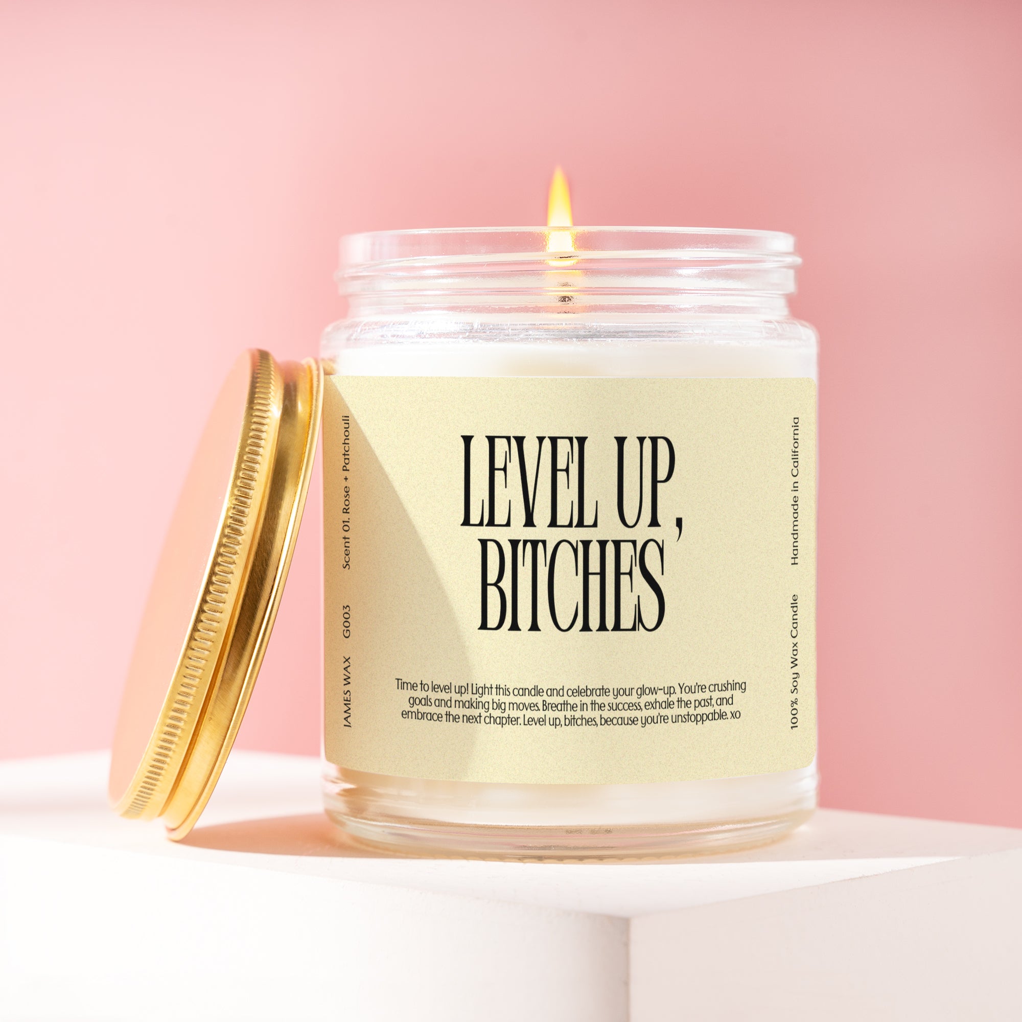 XN Encouragement Gift Funny Candle For Leveling Up Level Up Bitches Candle Gift For Her G003