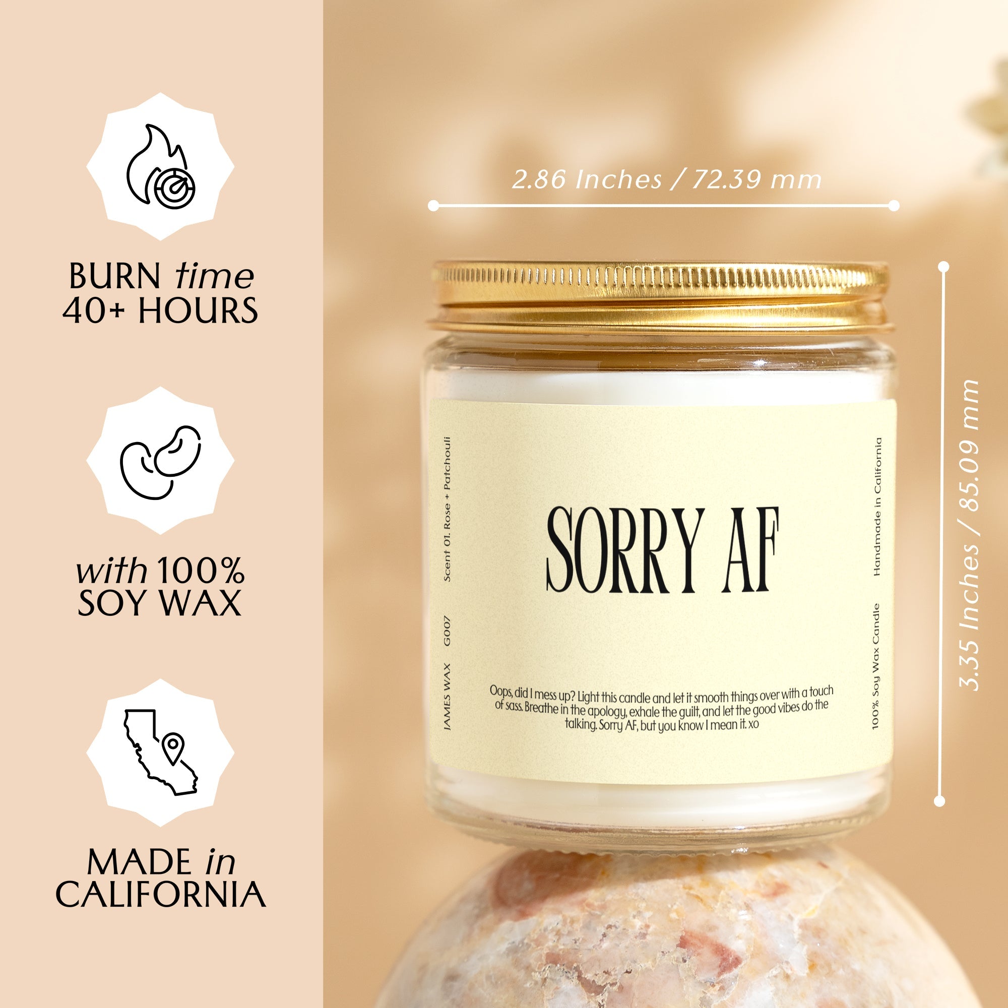 XN Apology Gift Funny Candle For Saying Sorry Sorry AF Candle Sorry Gift For Her G007